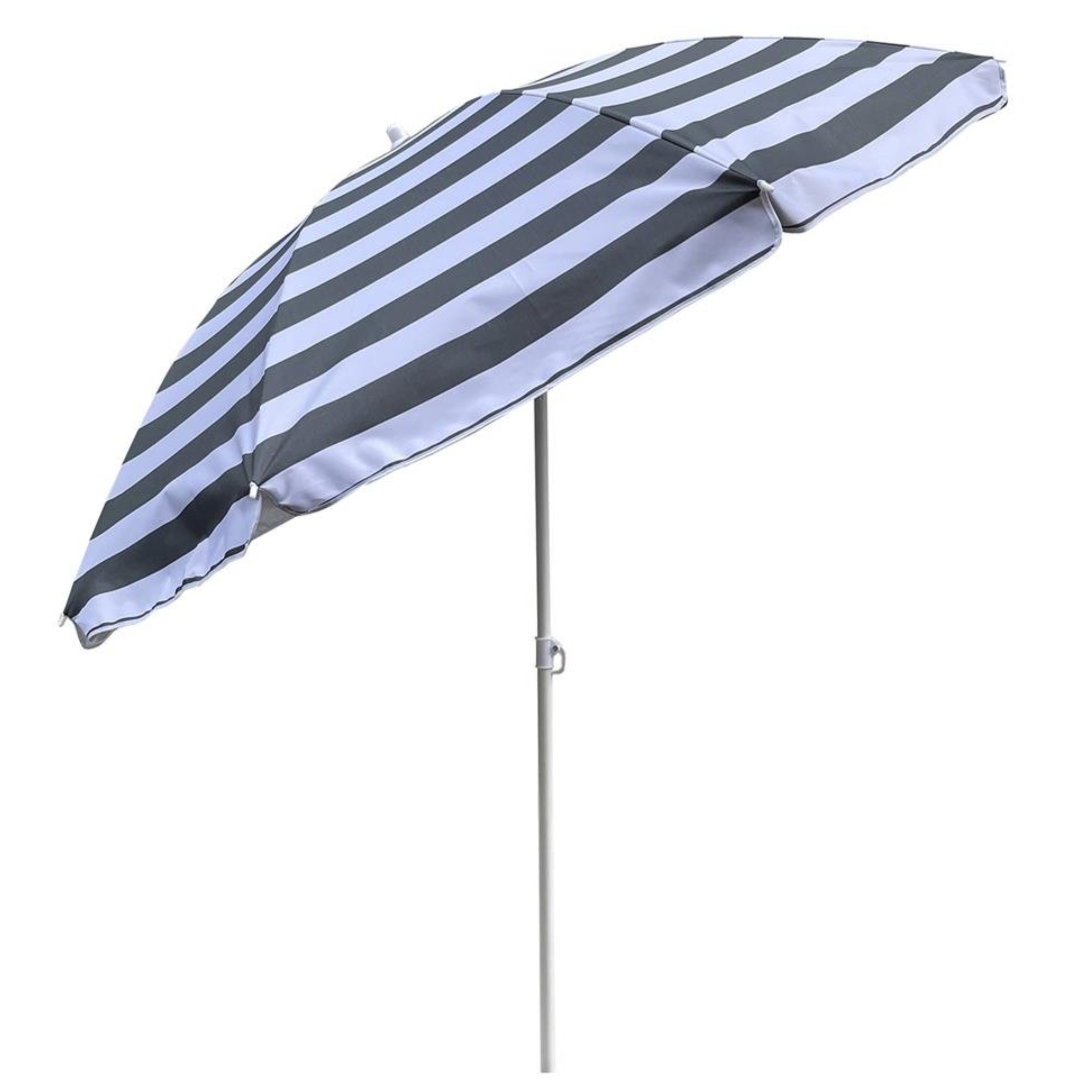 Outdoor Parasol Oslo - D180 cm - grijs/wit - strepen - inklapbaar - zomer -