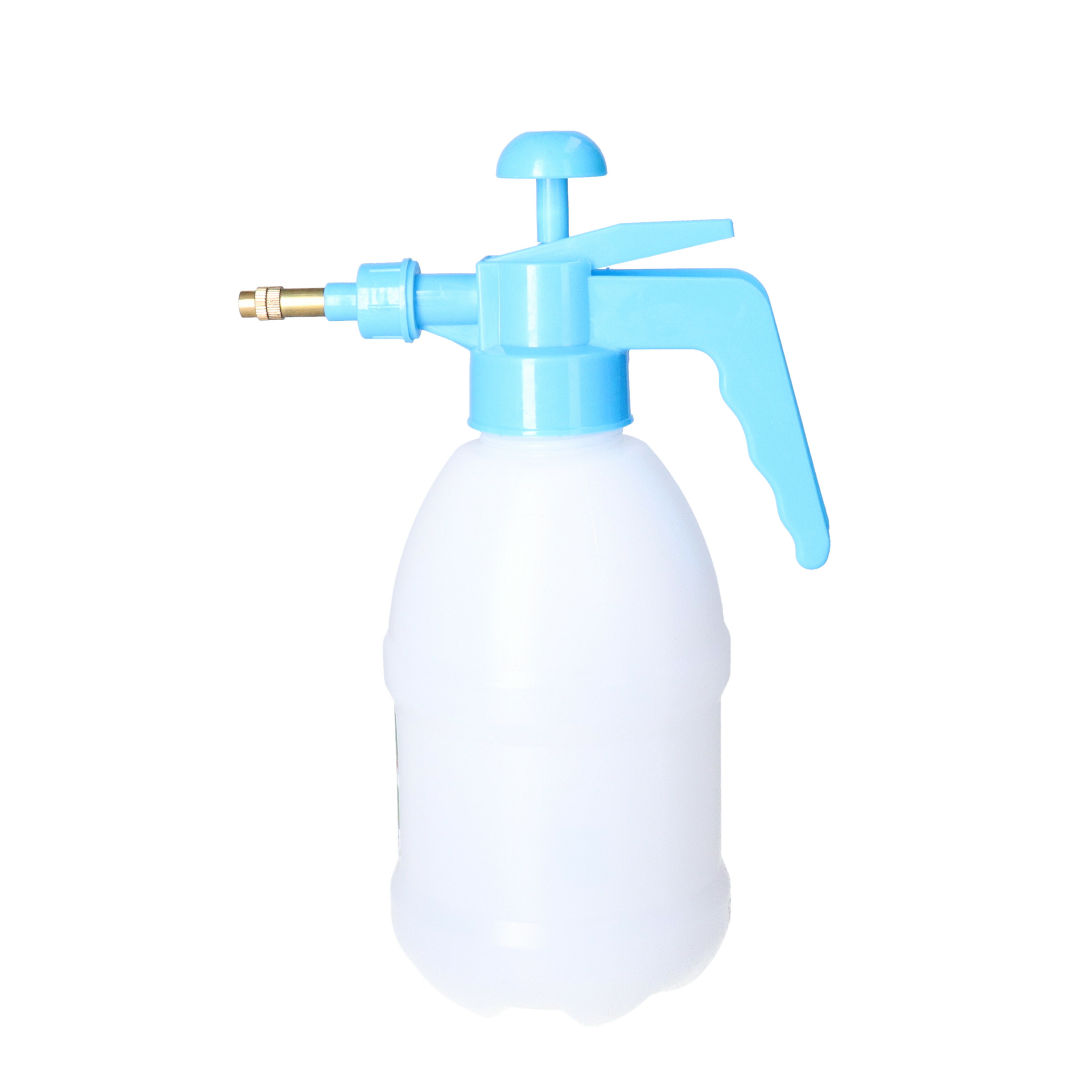 CM Plantenspuit met hoge druk sproeier/vernevelaar - kunststof - 1 liter - blauw/wit - 28  -