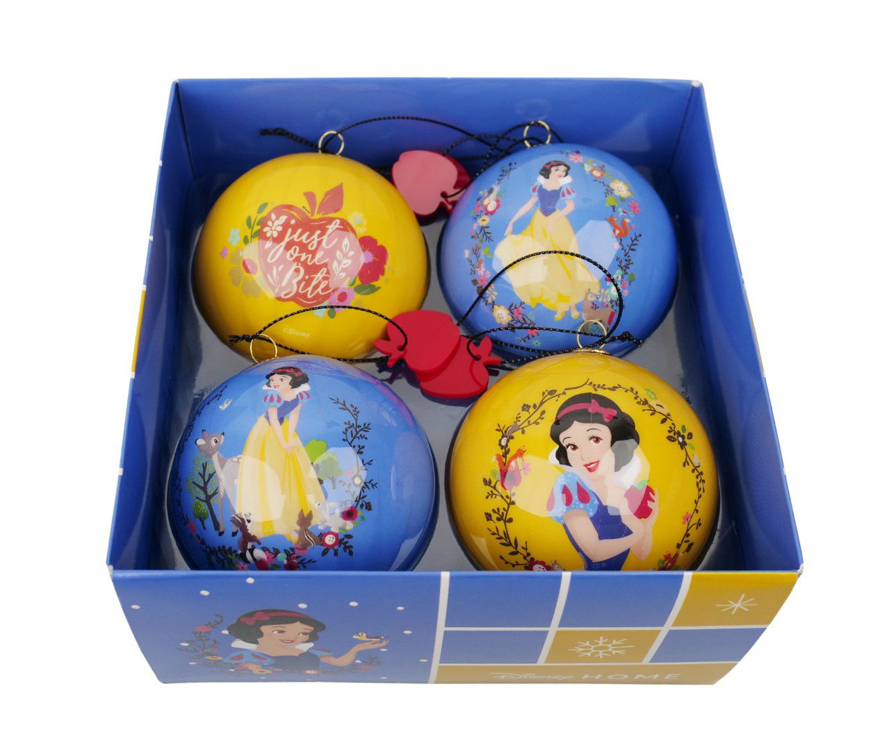 Disney Bauble Box 4 Pcs Snow White Polyfoam 16,5x16,5x8,3 cm kerstornament - 