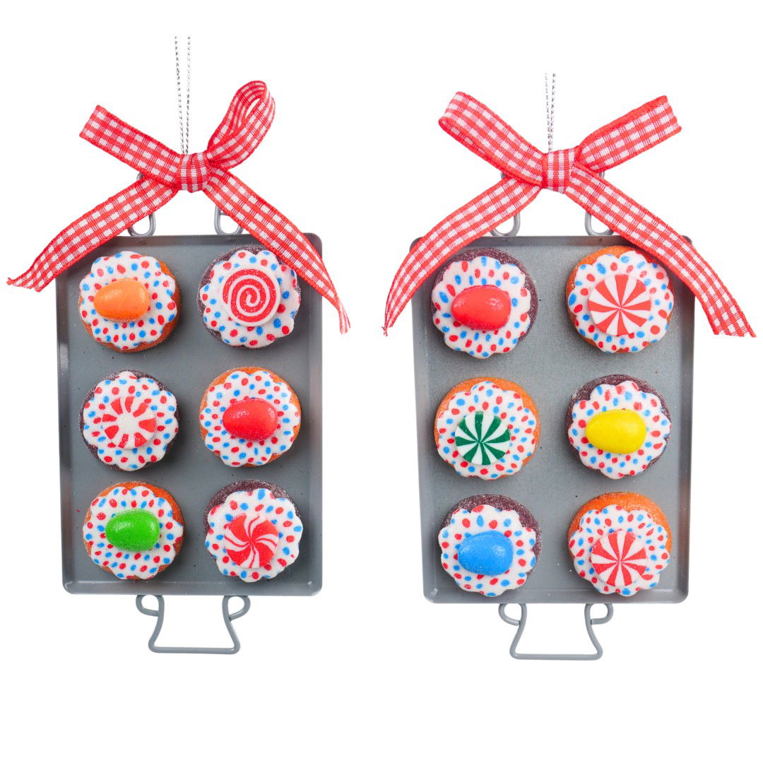 Kurt s adler 6 inch H Clay Dough Cookie W/ Dish Orna X 2. II 5x5x10 cm kerstornament - 