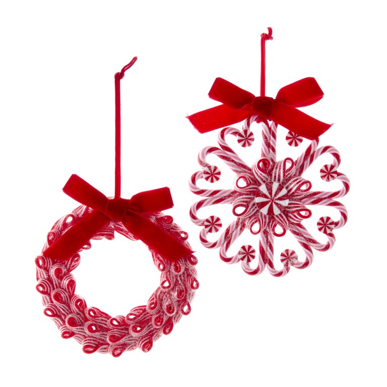 Kurt s adler Orn.claydgh krans l12cm rood - 