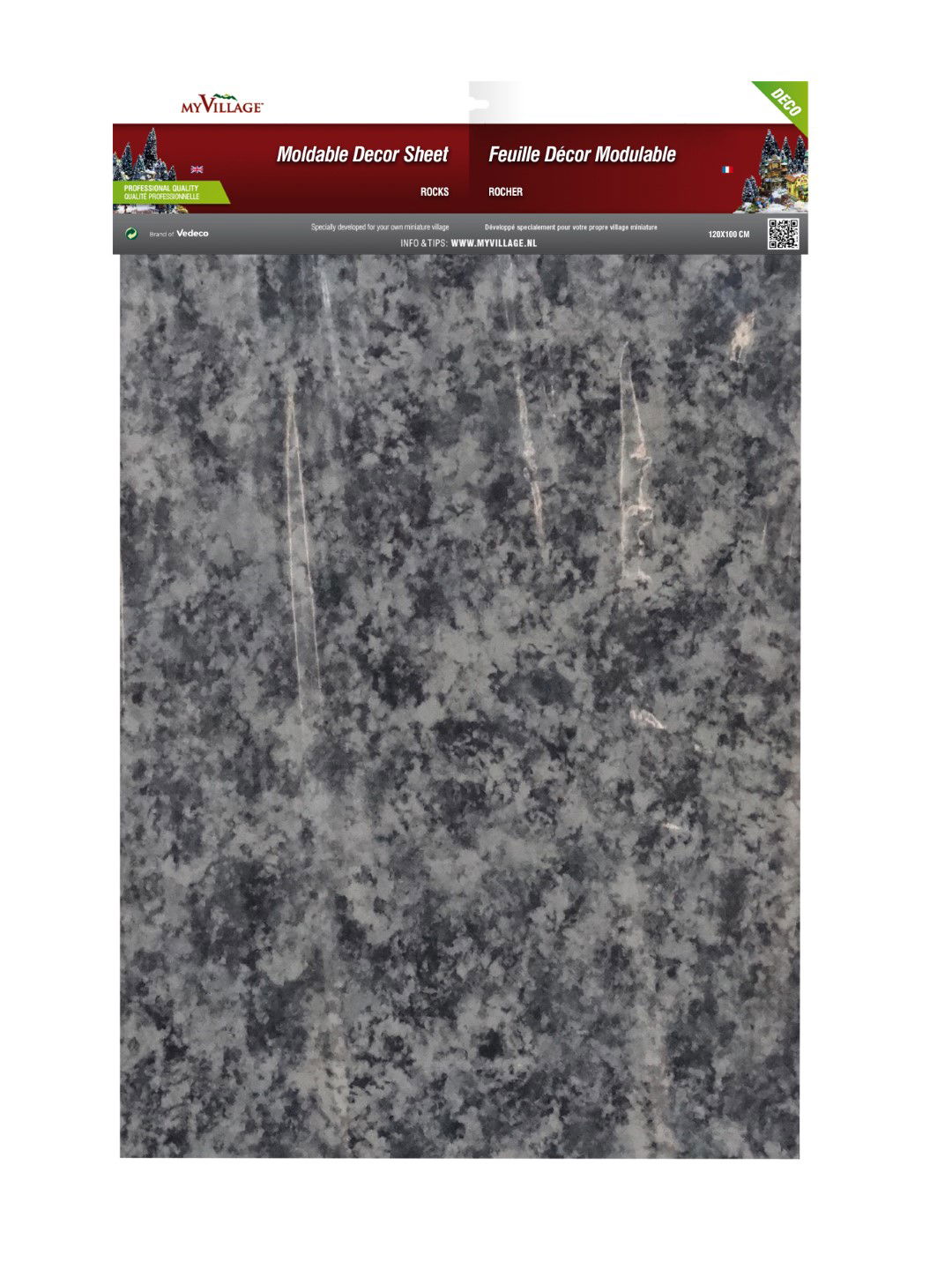 My village Hervormbare sheet Rots 100 x 60 cm - 