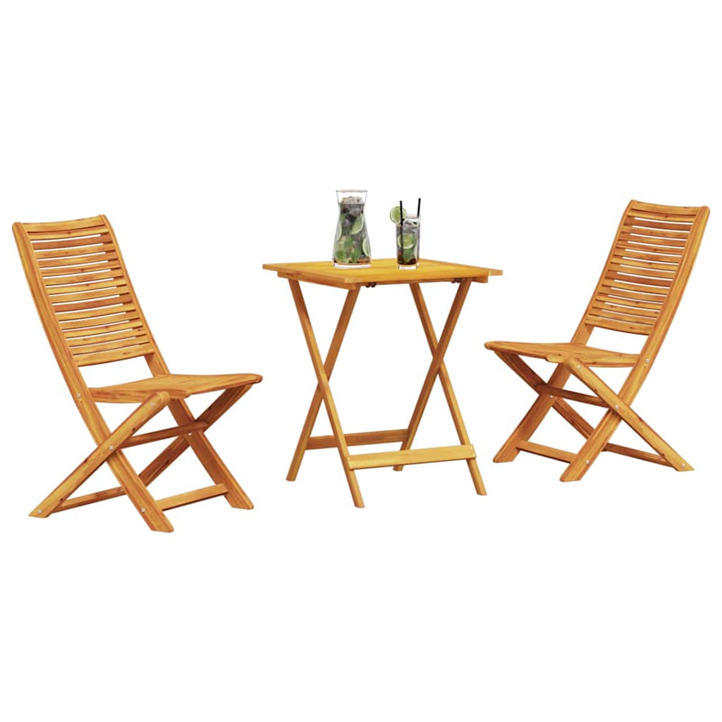 vidaXL Tuinmeubel Set 3 pcs Natuurlijk Hout 60 x 60 x 75 cm