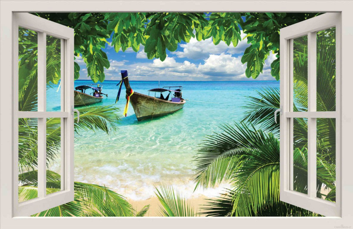 Customize it Raam Thailand boot 140x90cm Tuindoek - 
