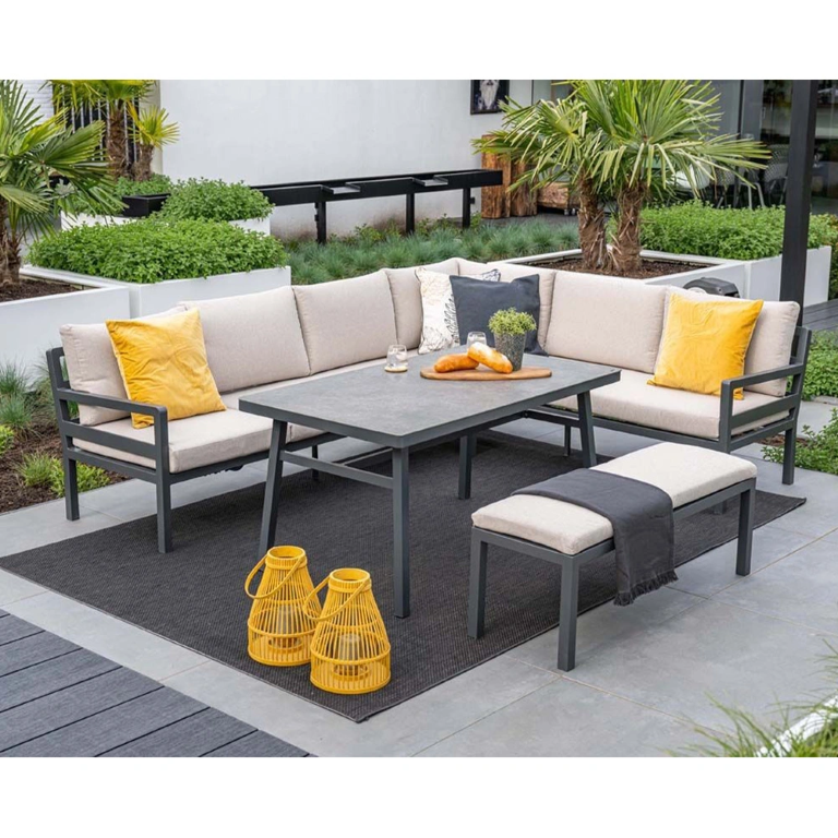 Garden impressions Corsica Lounge- diningset Rechts Desert Sand - 