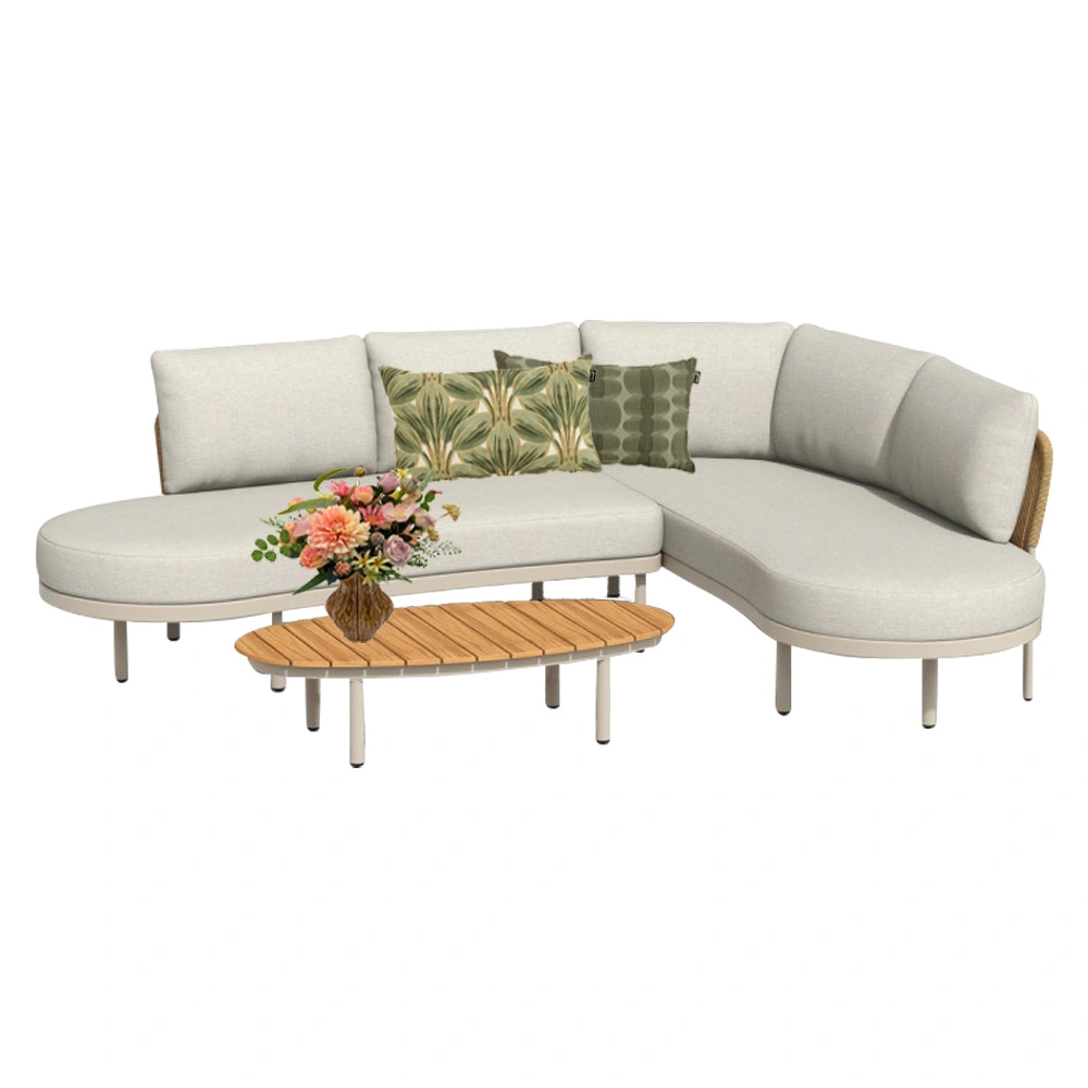 Tierra outdoor Fumanu Hoek Loungeset Champagne - 