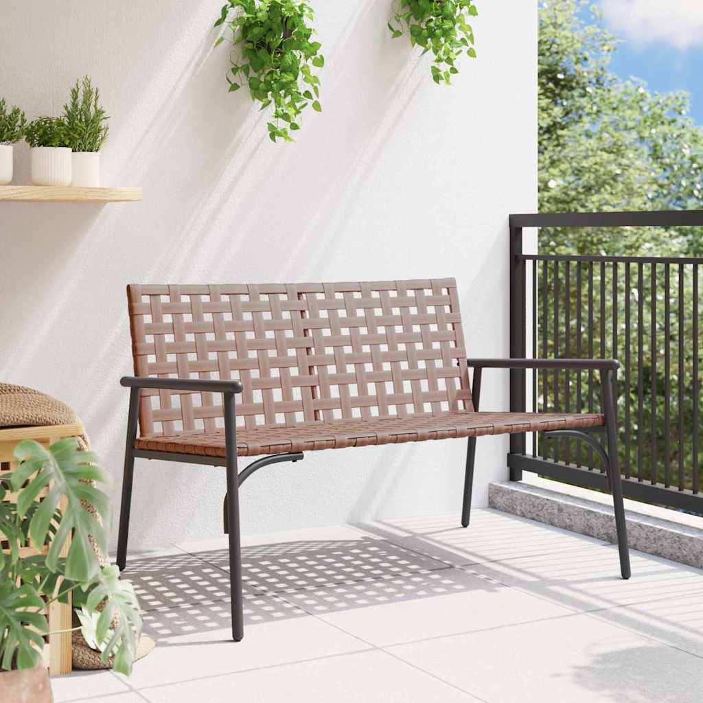 vidaXL Tuinbank Zwart 113x79x75 cm Poly Rattan