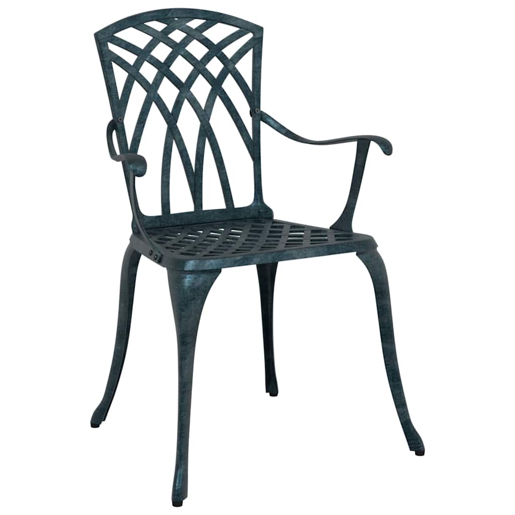 vidaXL Tuinstoelen 2 stuks - Groene Gietaluminium