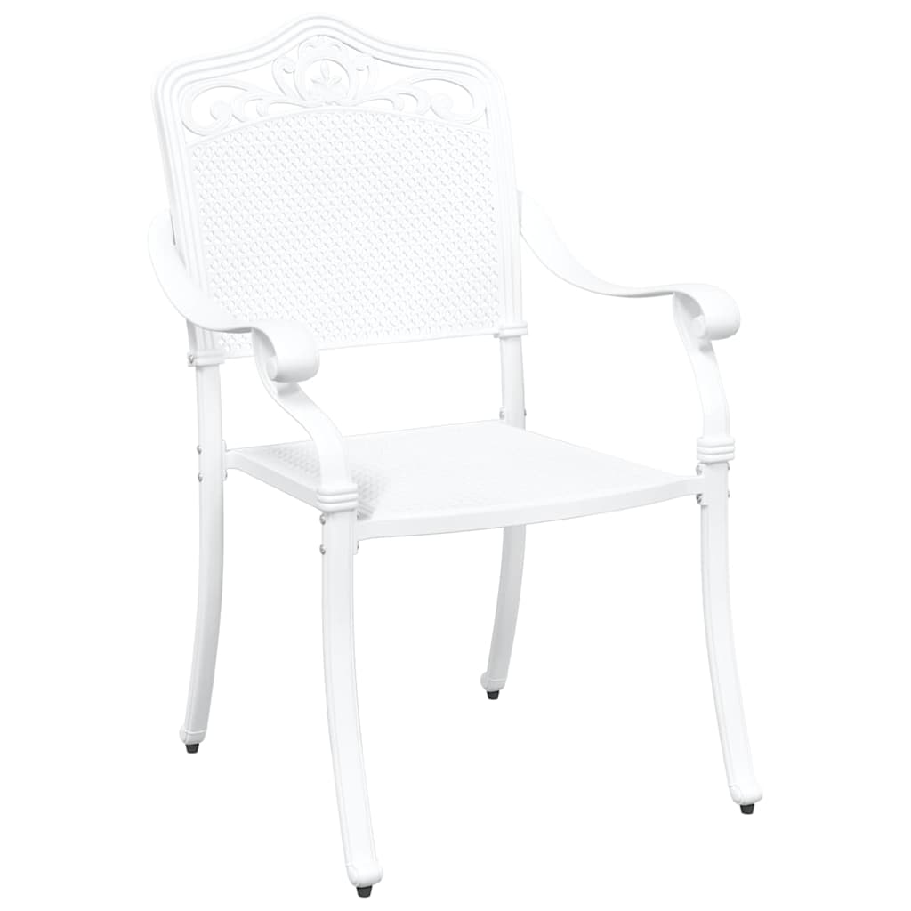 vidaXL Tuinstoelen 2 Stuks - Witte Gietaluminium