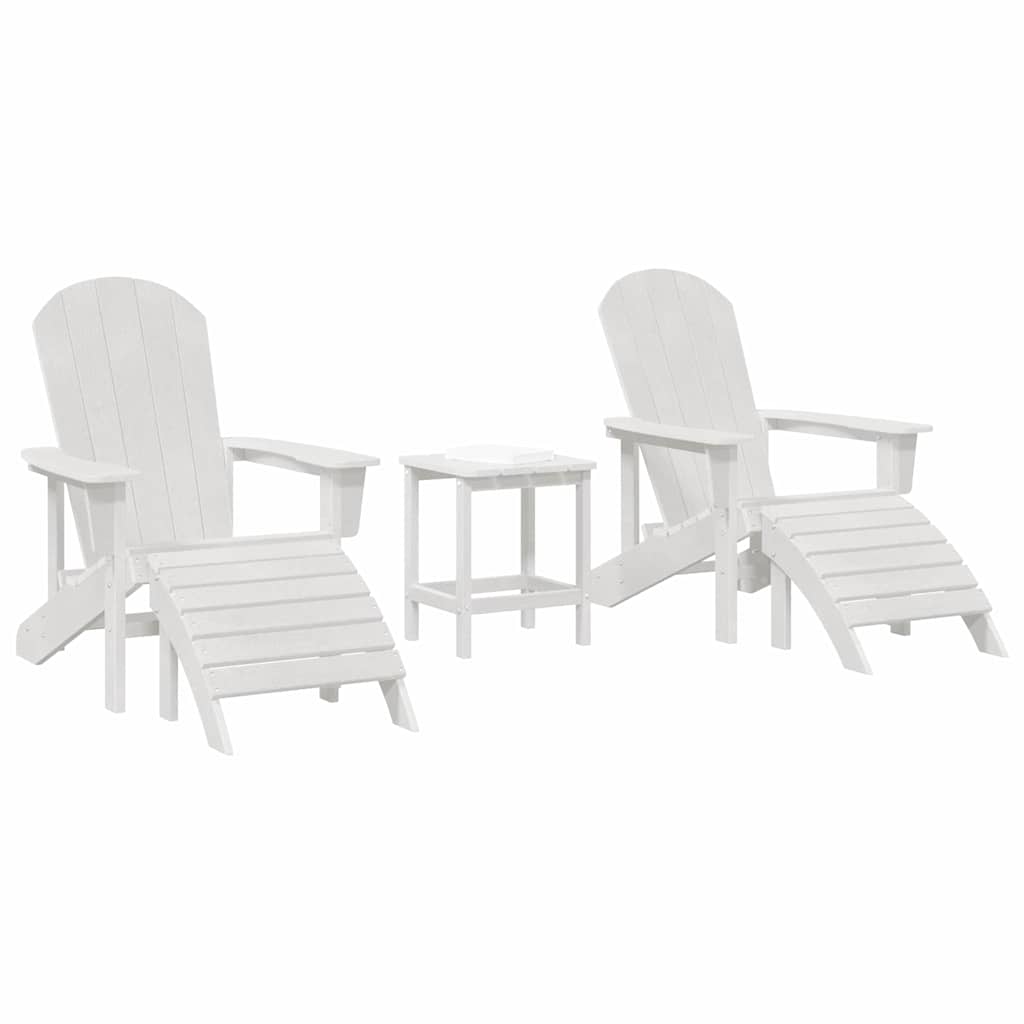 vidaXL 3-delige tuinset met loungestoelen in het wit
