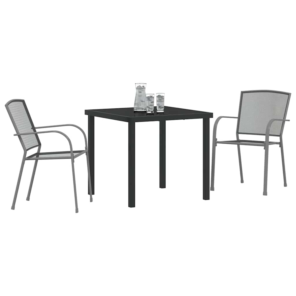 vidaXL 3-delige Tuinset Antraciet Staal