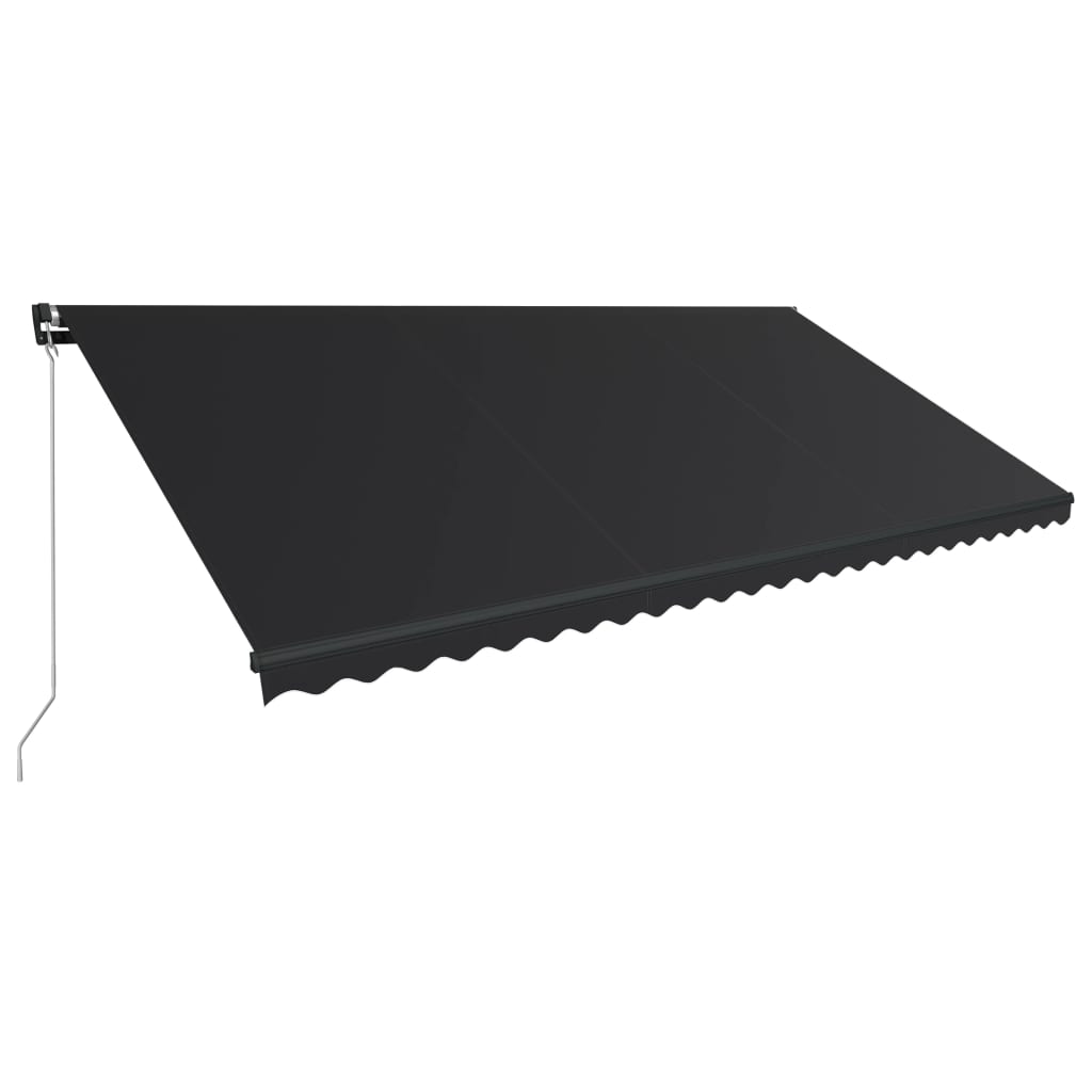 vidaXL Luifel handmatig uittrekbaar met LED 600x300 cm antraciet