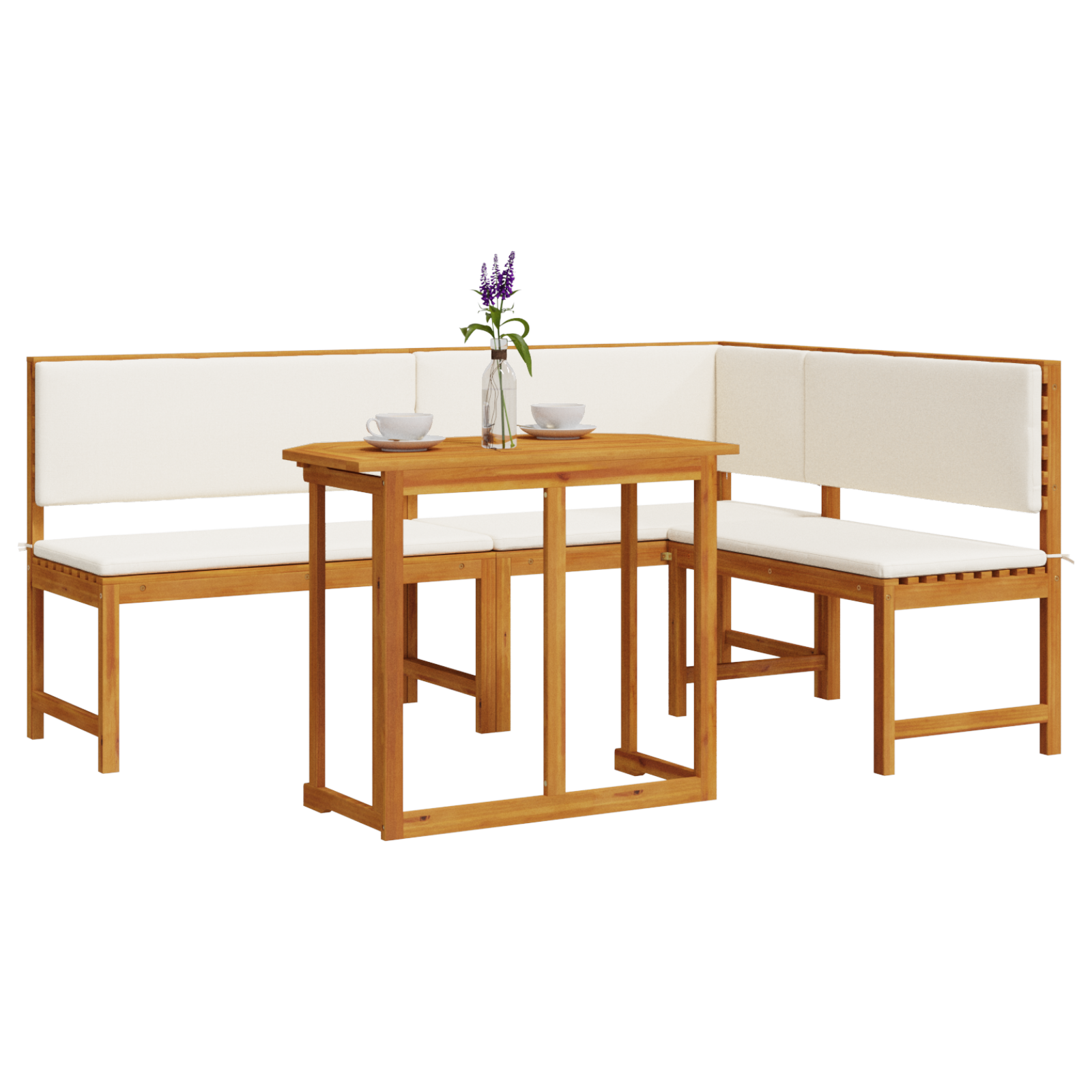 vidaXL Tuinbankset 3 pcs Bruin Massief acaciahout