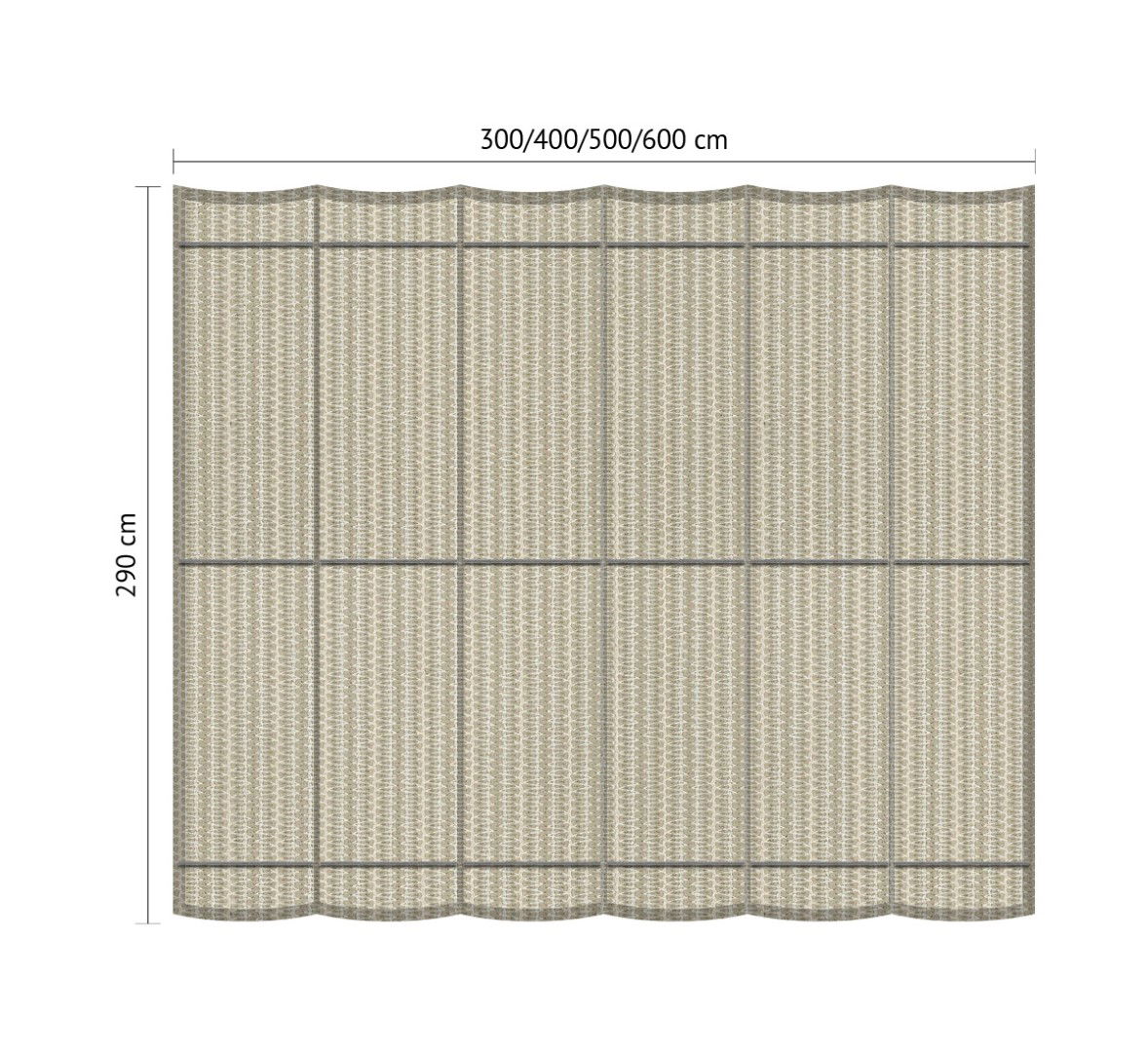 Shadow comfort Harmonicadoek B 2,90 x L 3,00 m Sahara Sand - 
