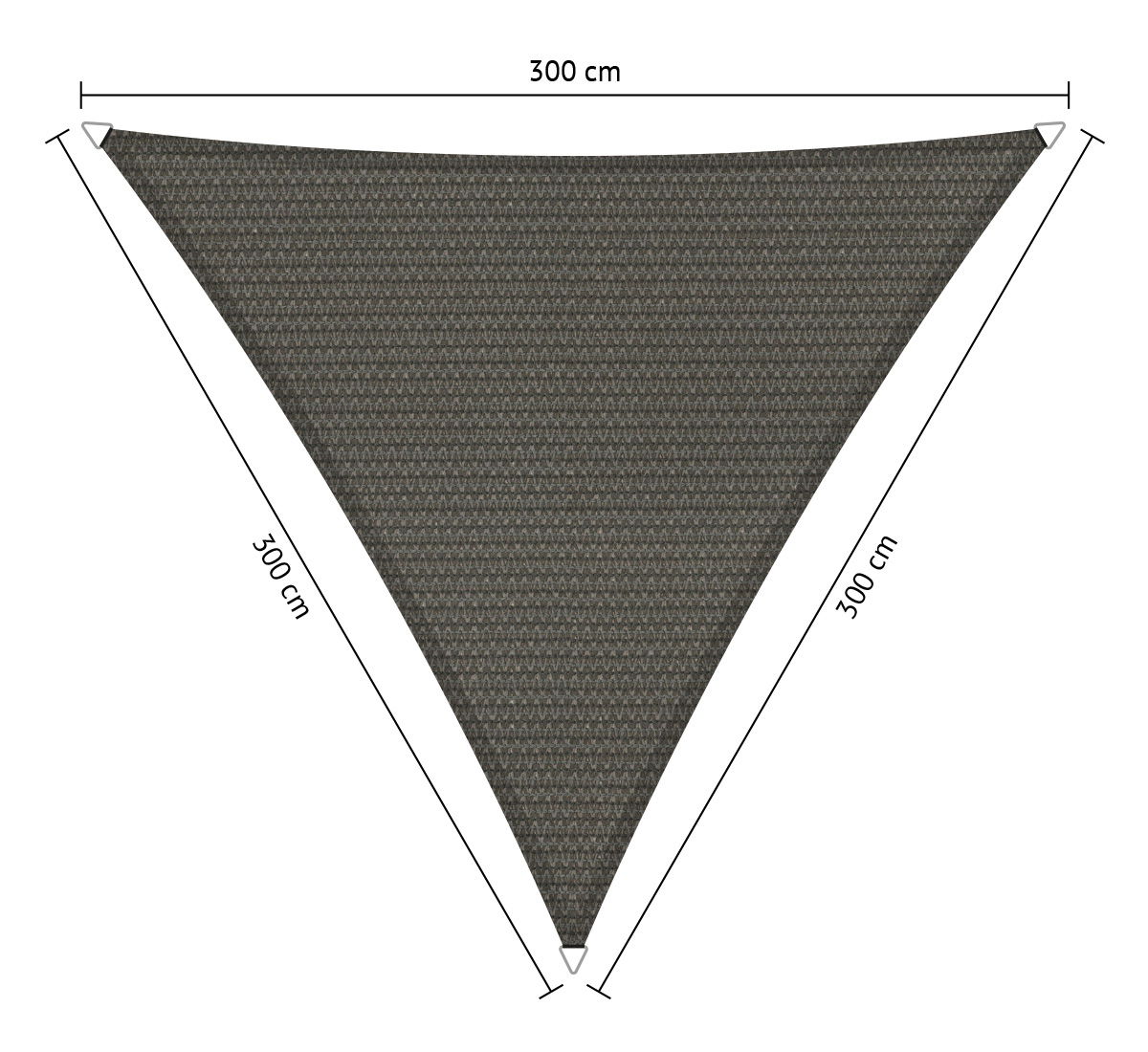 Shadow comfort Driehoek 3,00x3,00x3,00 m Cool Grey - 