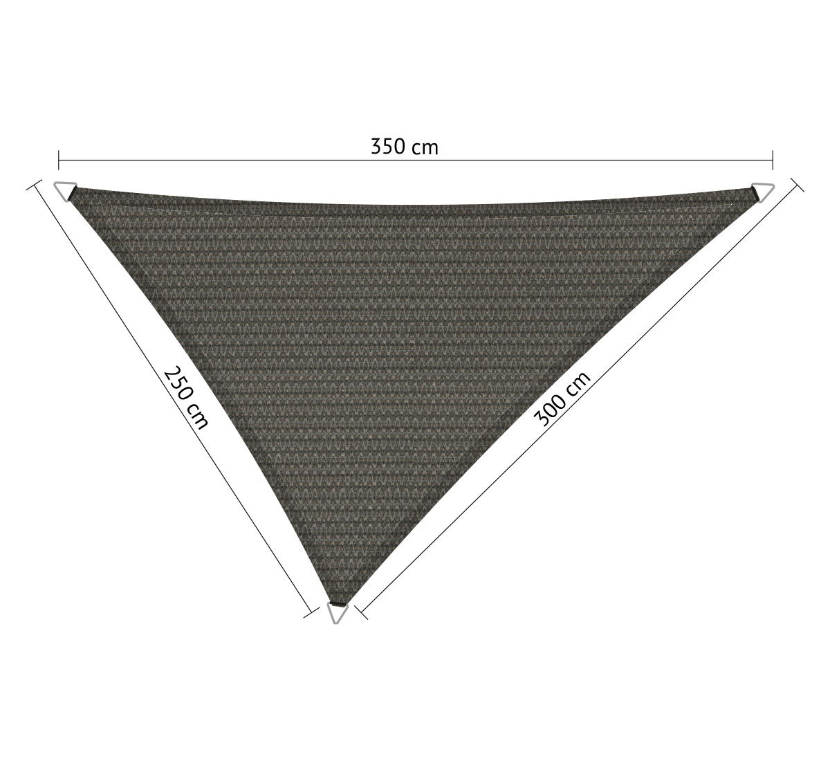 Shadow comfort Driehoek ongelijkzijdig 2,50x3,00x3,50 m Cool Grey - 