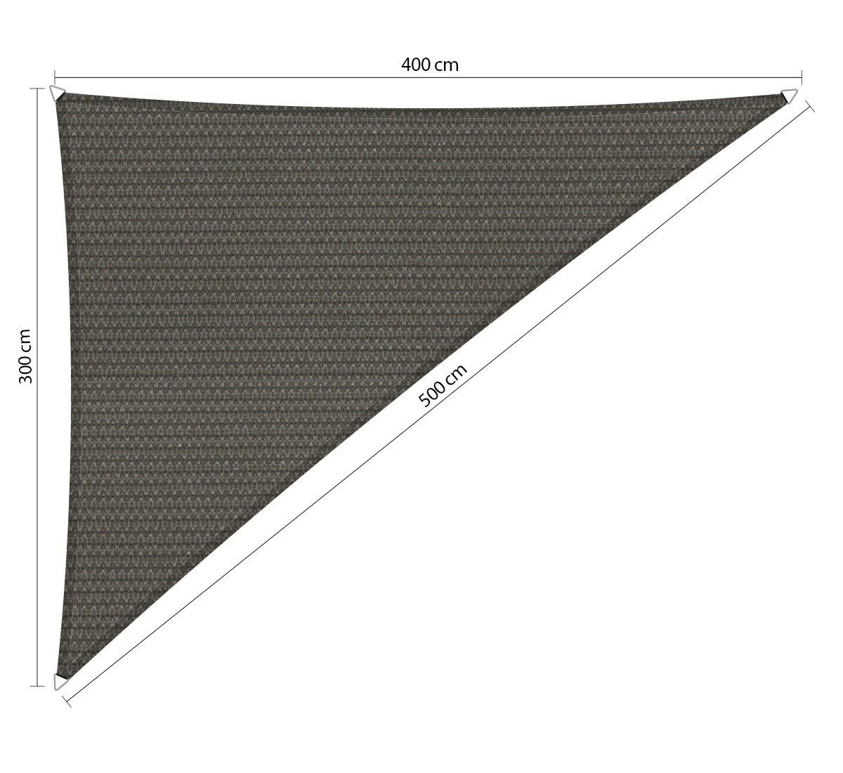 Shadow comfort Driehoek 90 3,00x4,00x5,00 m Cool Grey - 