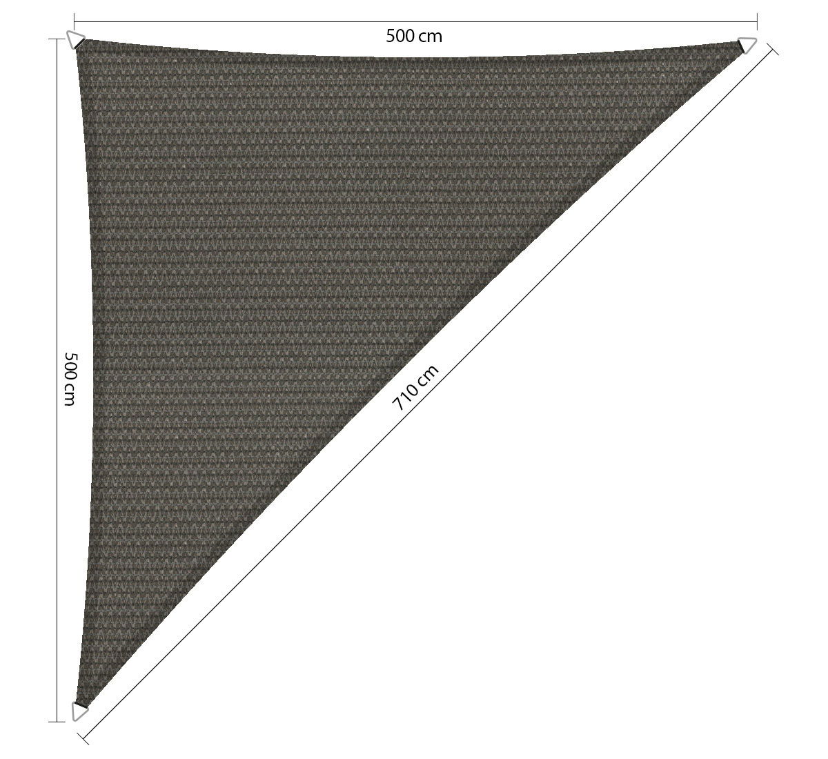 Shadow comfort Driehoek 90 5,00x5,00x7,10 m Cool Grey - 