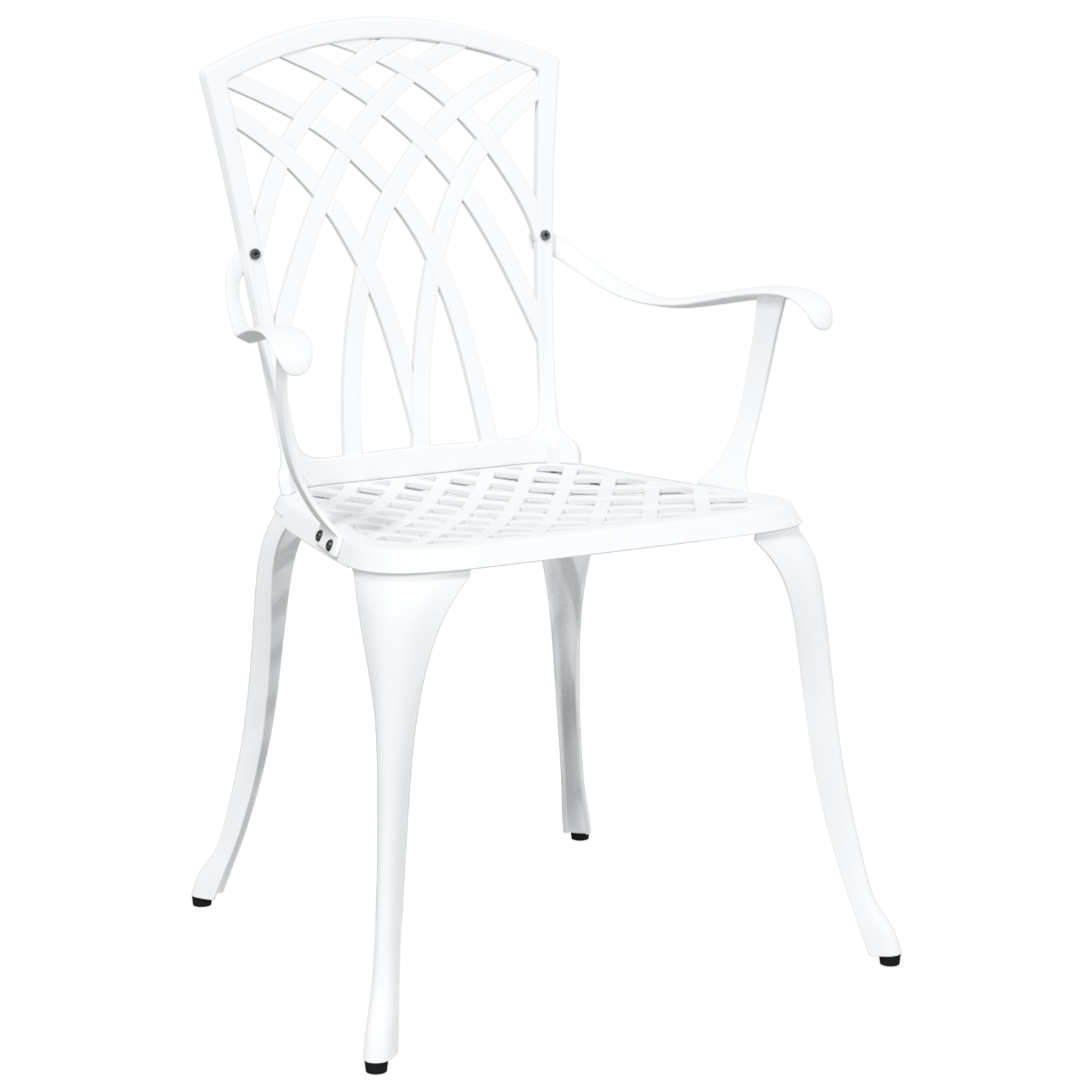 vidaXL Tuinstoel 2 pcs Wit 55 x 56.5 x 91cm Aluminium