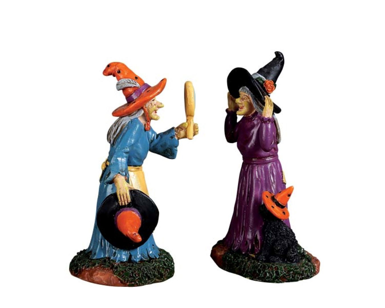 Lemax Black cat millinery set of 2 - 