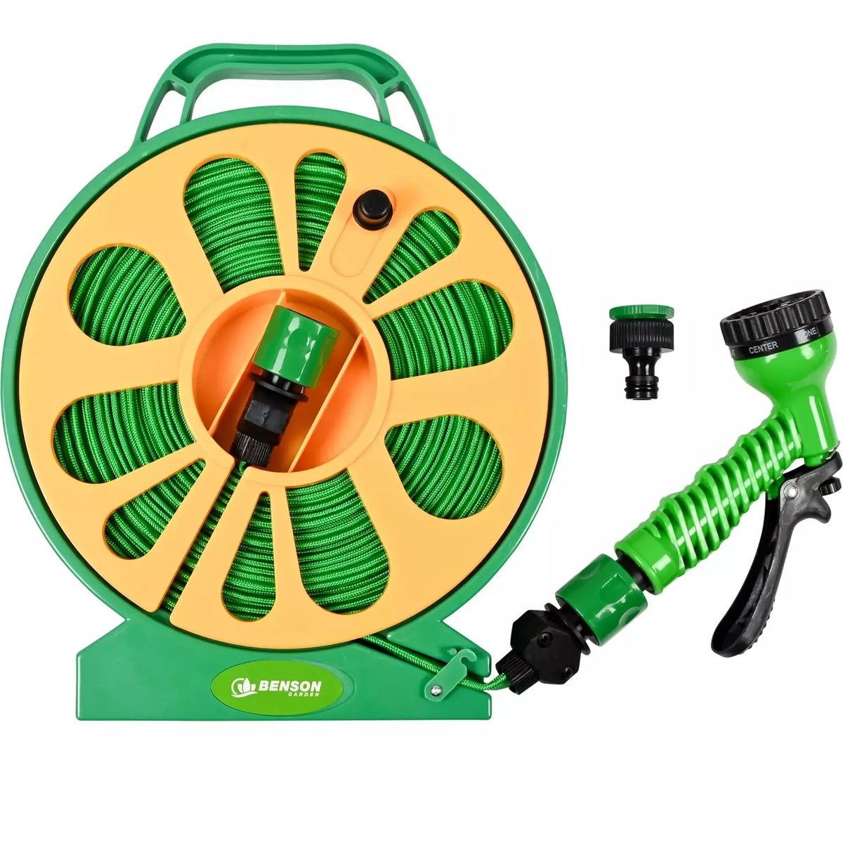 Benson Compacte Tuinslangset - 15 - weerbestendig - knikvrij - Incl. sproeikop met 7 standen -