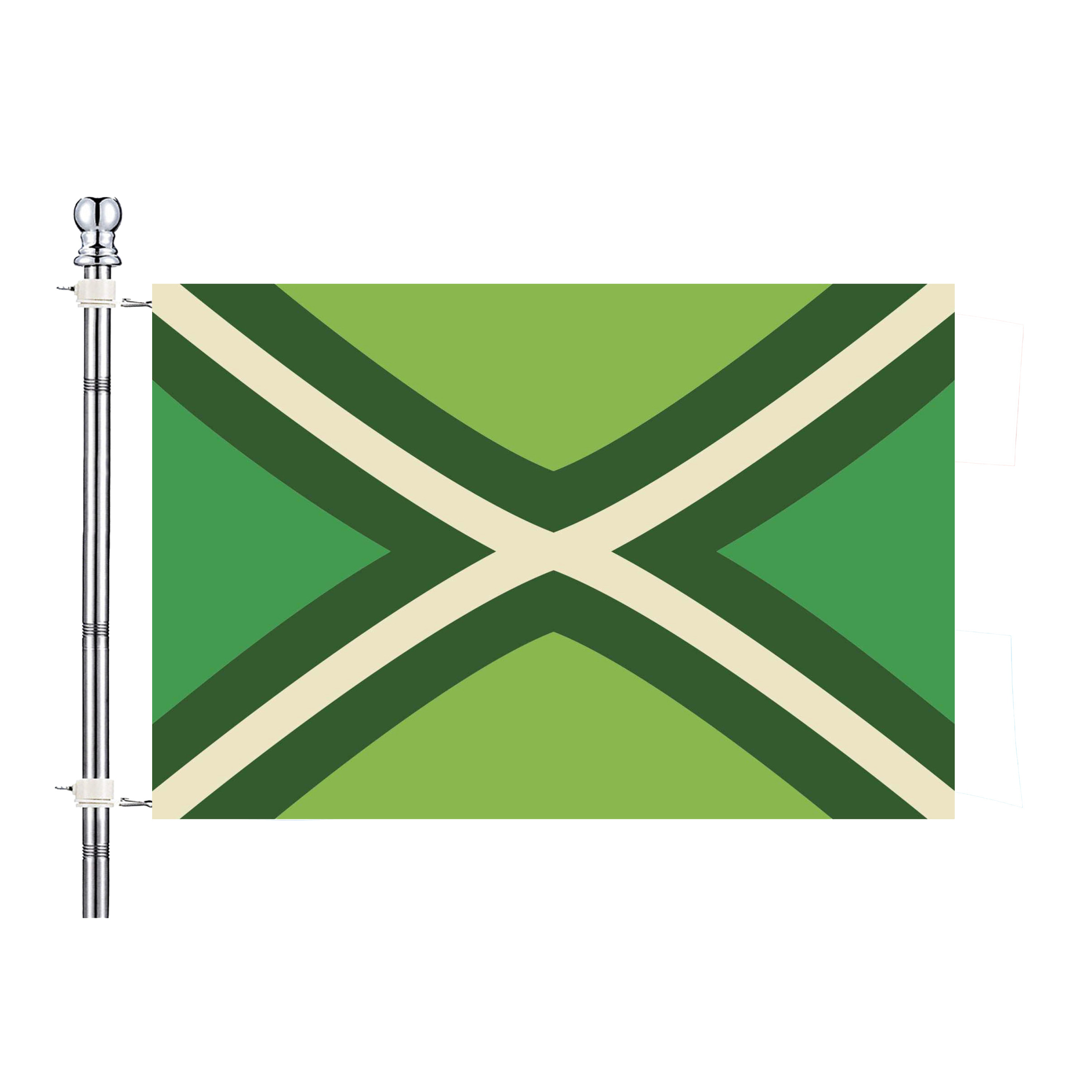 Merkloos Achterhoek vlag met Vlaggenstok set - groen - 90 x 150 cm - achterhoekse vlag -