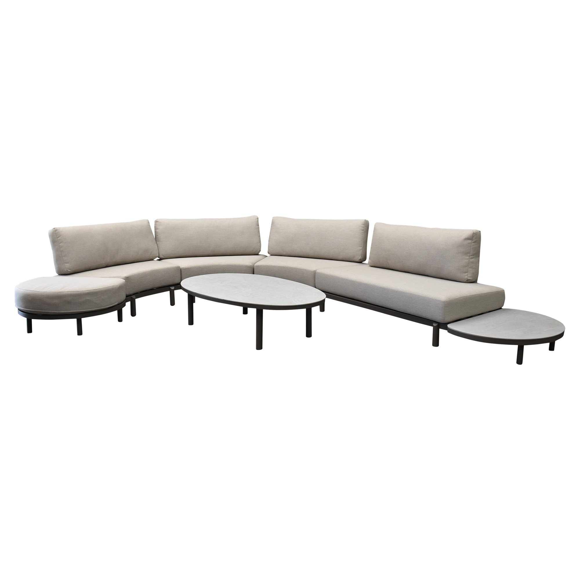 AVH-Collectie Eclipse XL hoekloungeset 8 delig aluminium rope