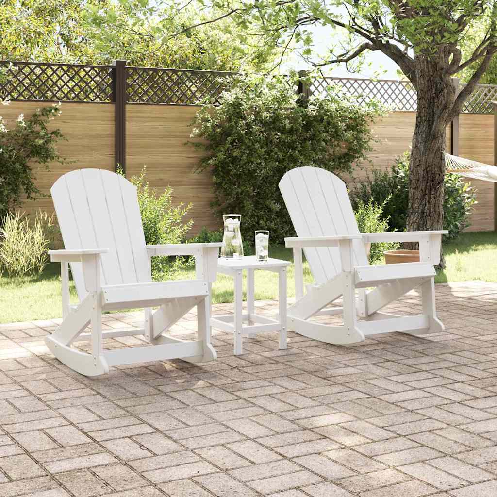 vidaXL Adirondack Schommeltjes 2 pcs Wit HDPE