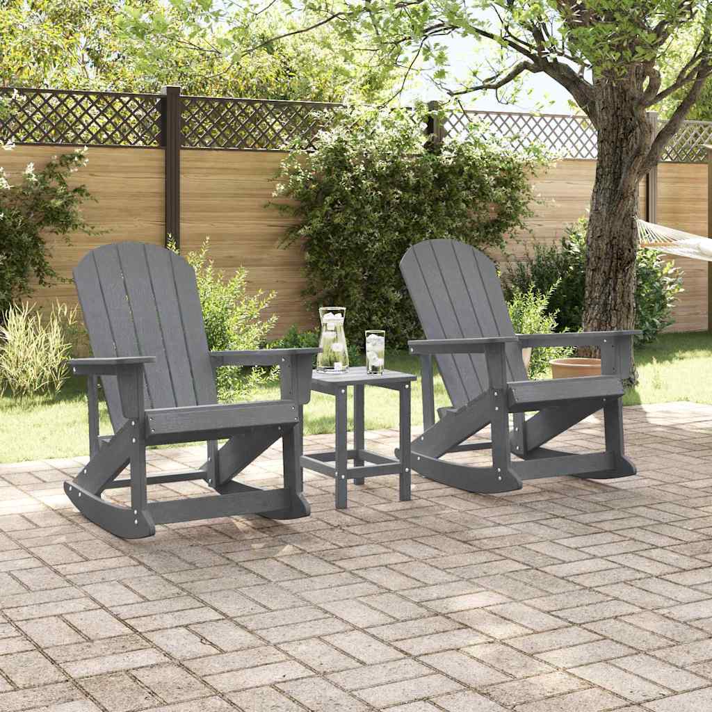 vidaXL Adirondack Schommeltjes 2 pcs Lichtgrijs HDPE