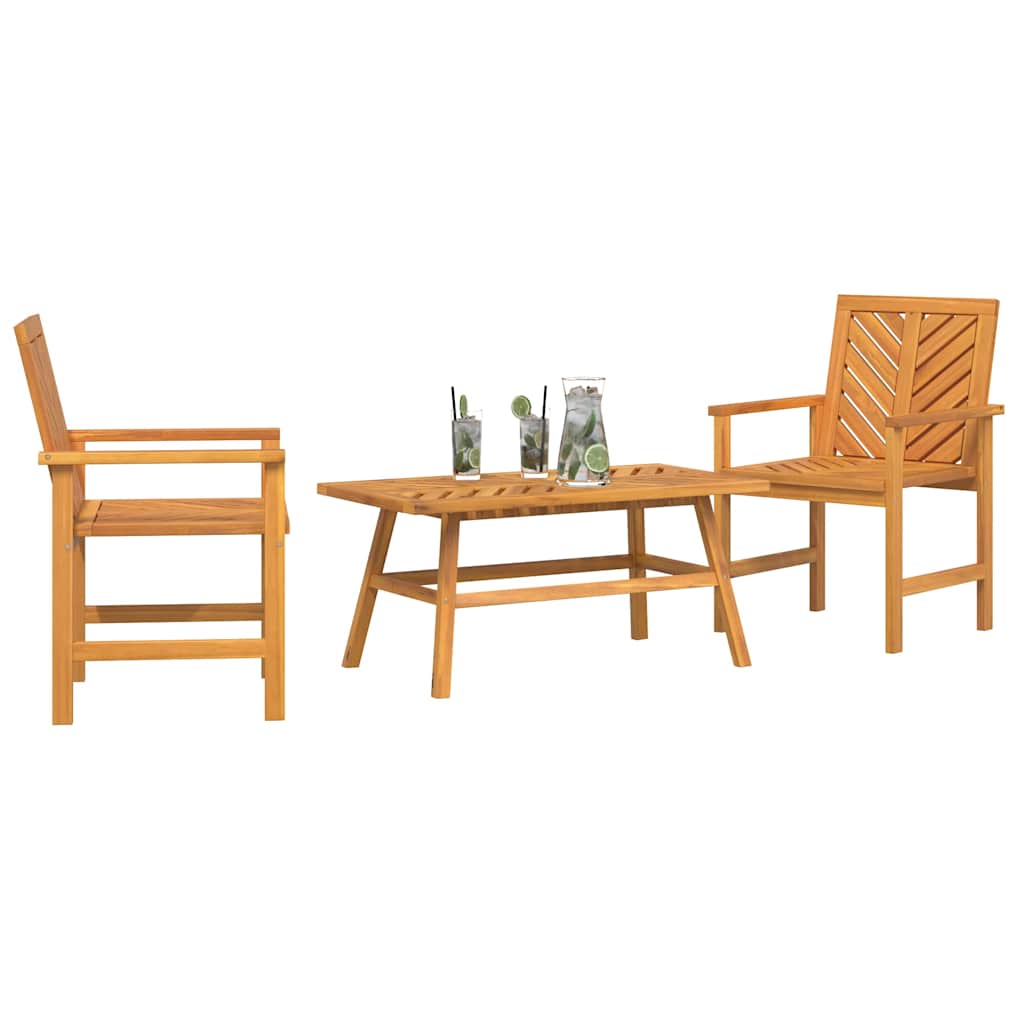 vidaXL Tuin Lounge Set 2 pcs Bruin Massief acaciahout