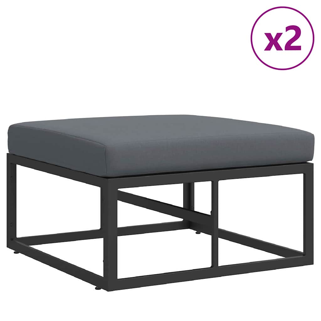 vidaXL Tuin Sofa Set met kussen 5 pcs Zwart Aluminium