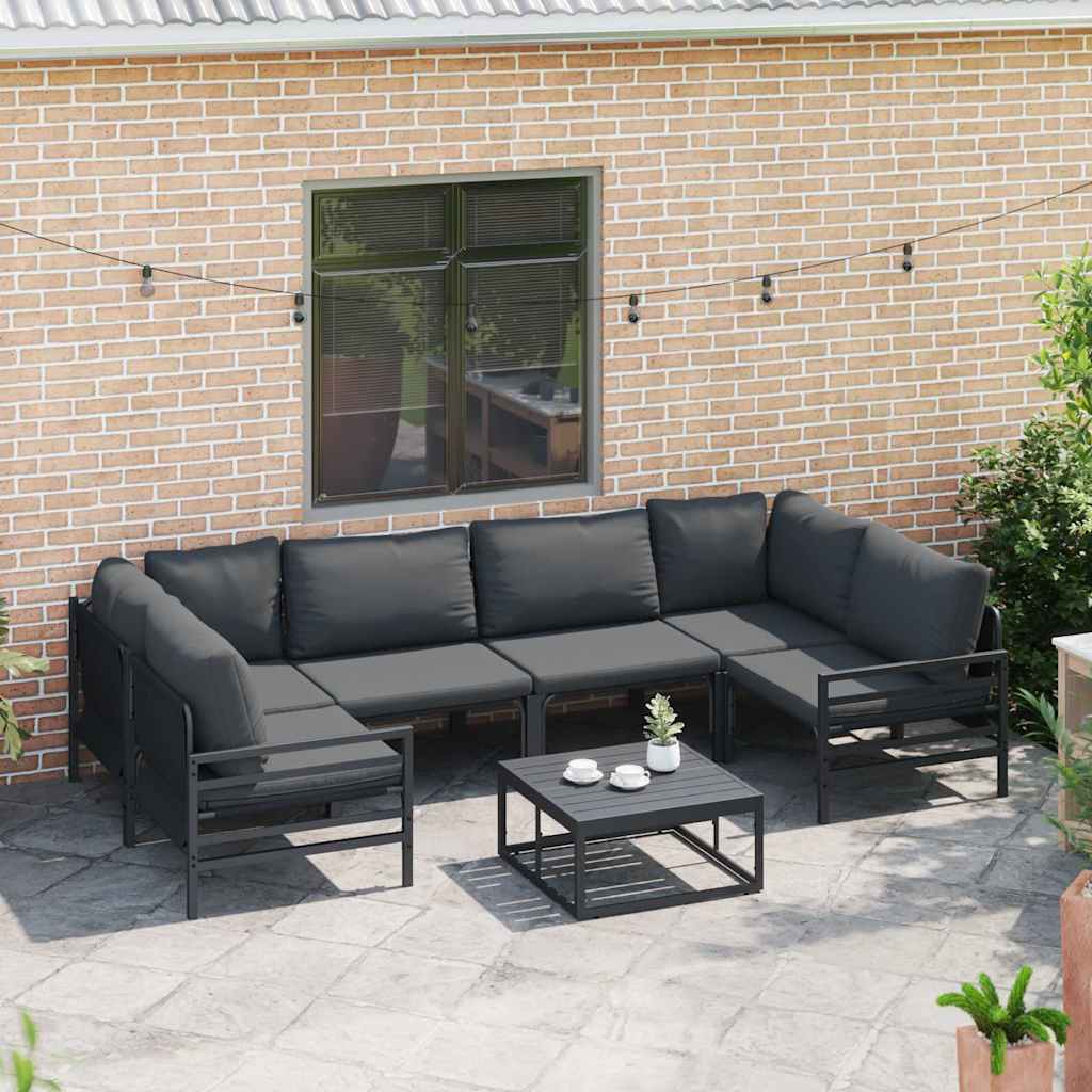 vidaXL Tuin Sofa Set 6 pcs Antraciet Staal