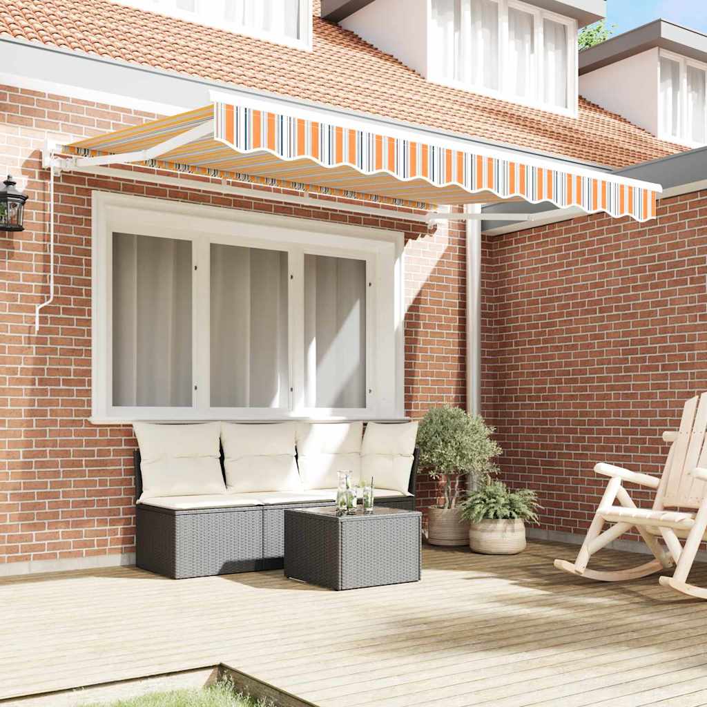 vidaXL Inklapbaar Zonnescherm Multicolor Streep 250x200 cm Stof