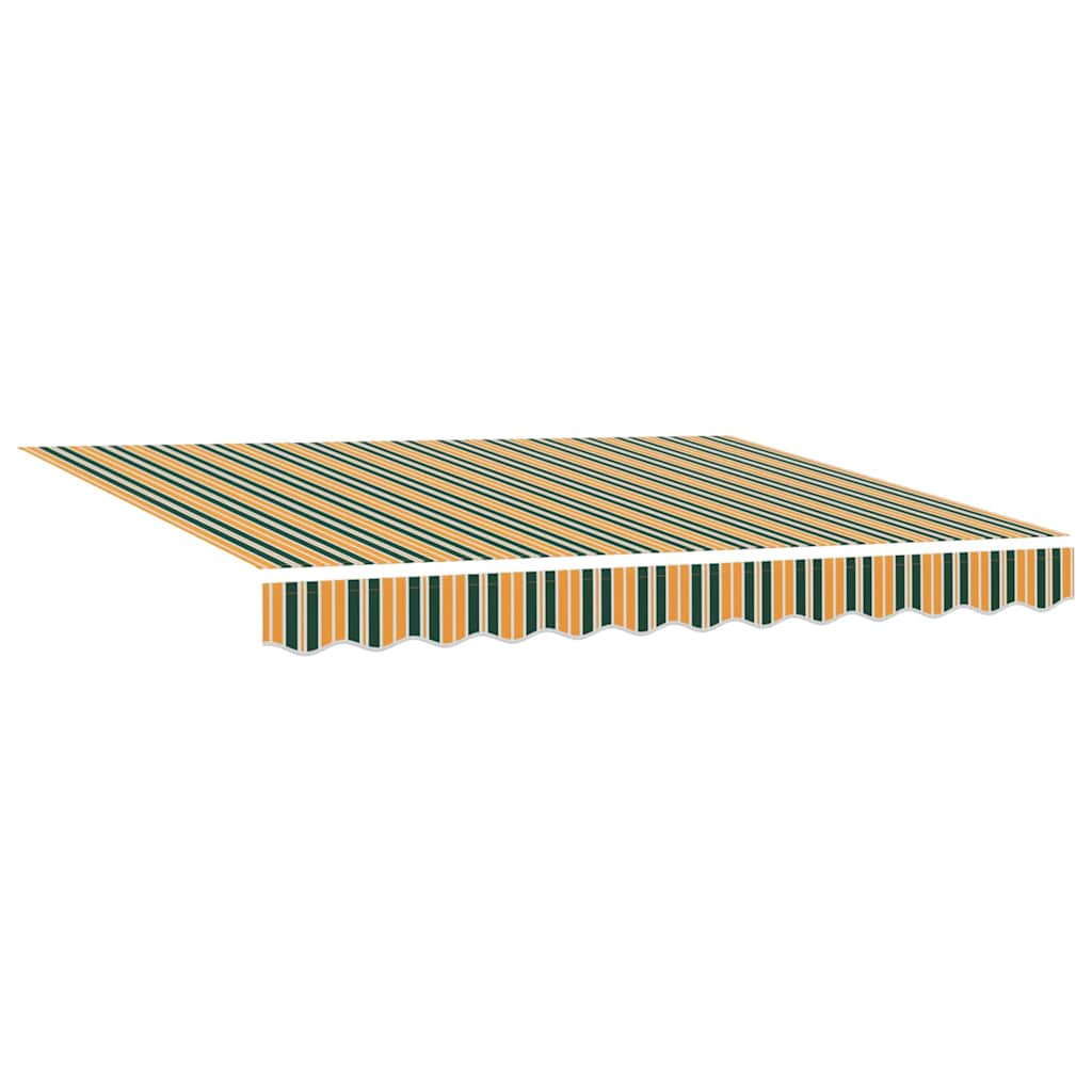 vidaXL Inklapbaar Zonnescherm Groen en Geel 350x250 cm Stof