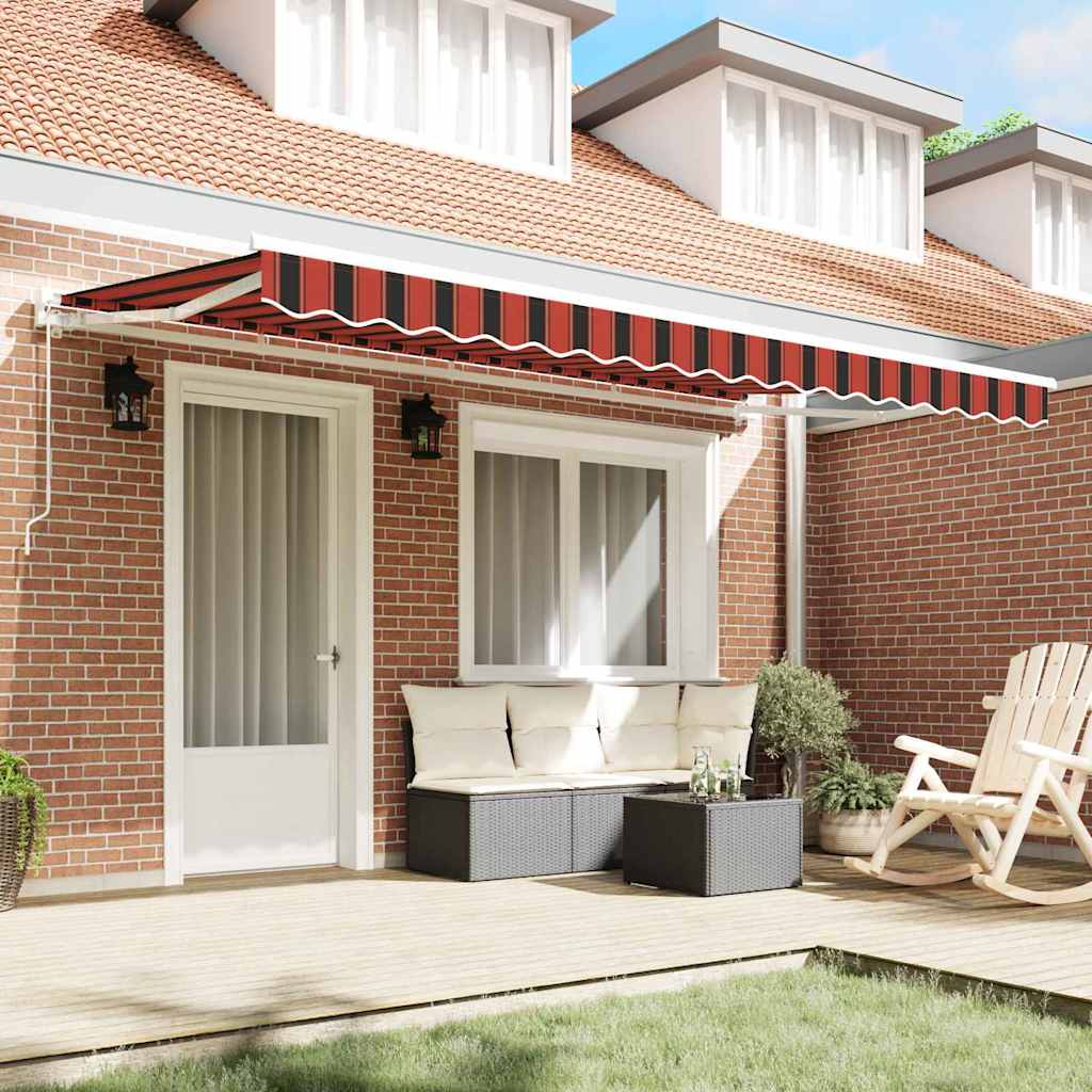 vidaXL Inklapbaar Zonnescherm Multicolor Streep 400x200 cm Stof