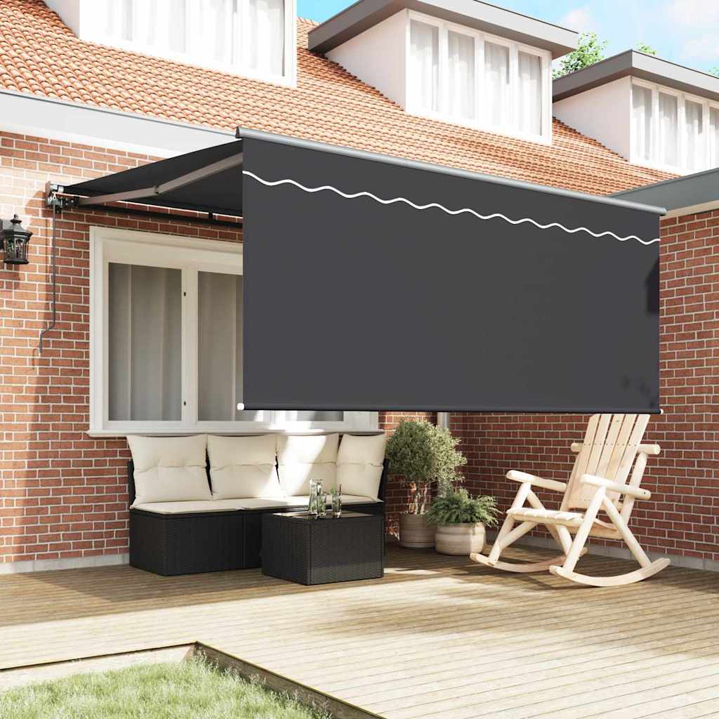 vidaXL Inklapbaar Zonnescherm Grijs en antraciet 350 x 250 cm