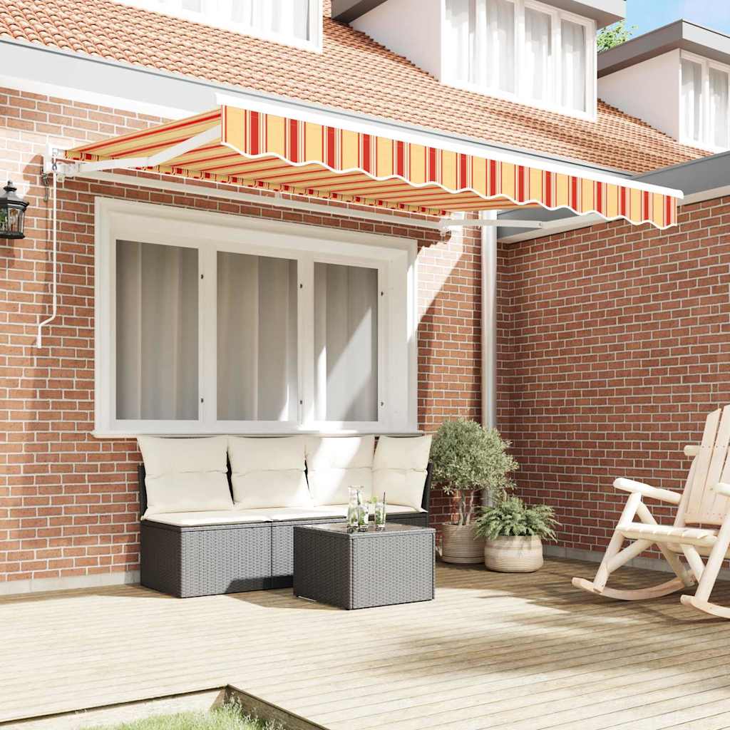 vidaXL Inklapbaar Zonnescherm Multicolor Streep 350x200 cm Stof