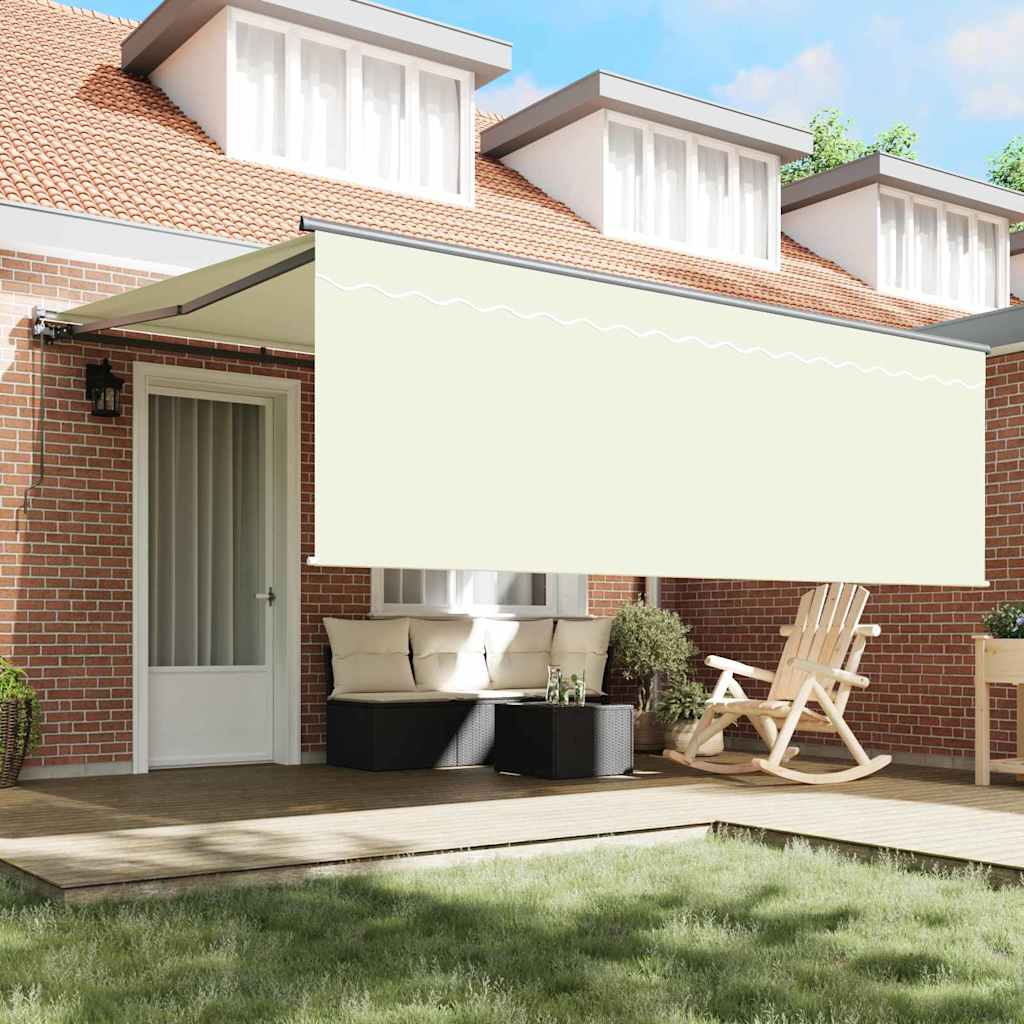 vidaXL Inklapbaar Zonnescherm Crème 400 × 300 cm Polyester