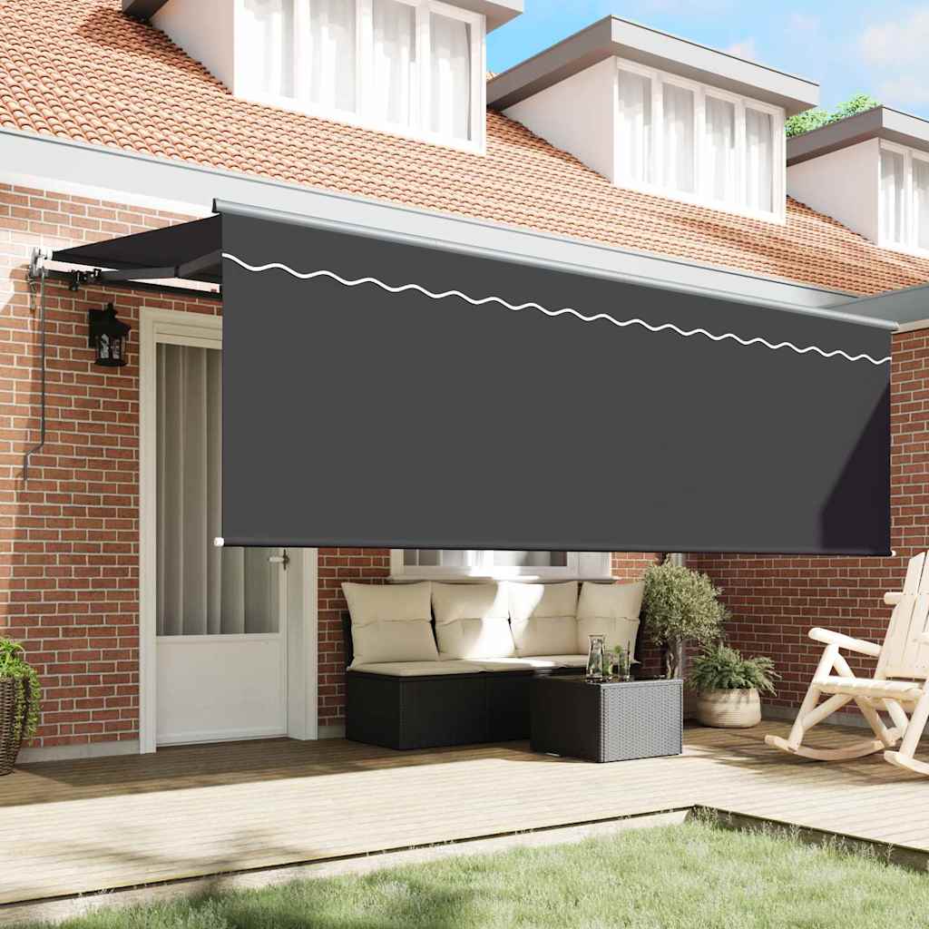 vidaXL Inklapbaar Zonnescherm Antraciet 400 x 200 cm Stof