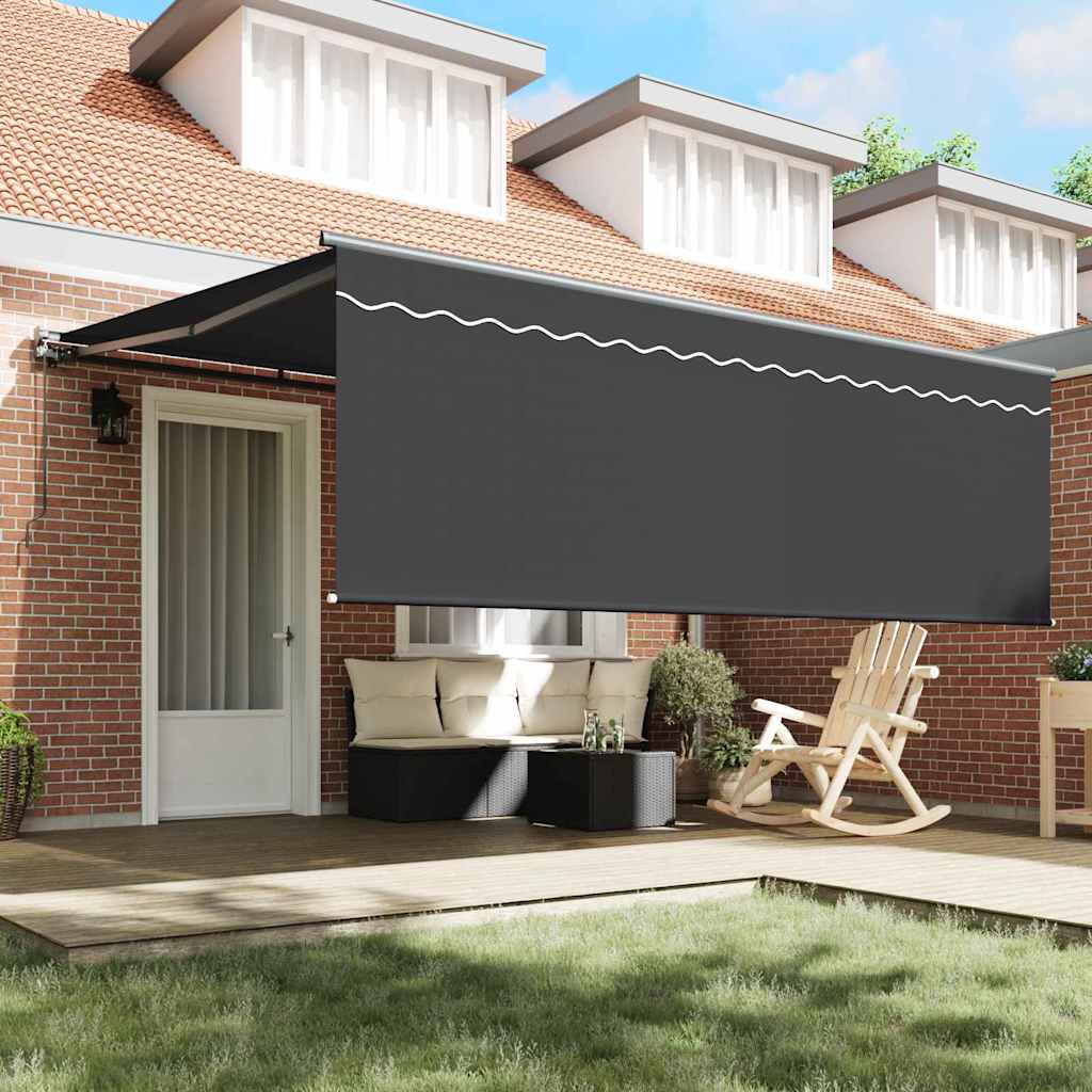 vidaXL Inklapbaar Zonnescherm Antraciet 400 × 300 cm Stof