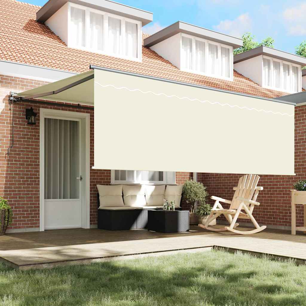 vidaXL Inklapbaar Zonnescherm Crème 400 × 300 cm Stof