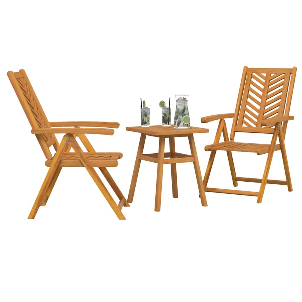 vidaXL Tuin Bistro Set 3 pcs Bruin Massief acaciahout