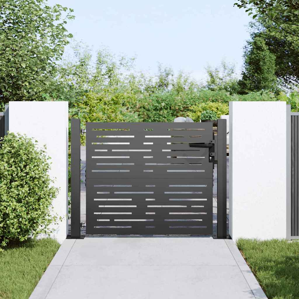 vidaXL Tuinpoort, Tuindeur 105x75 cm Cortenstaal Vierkant Ontwerp