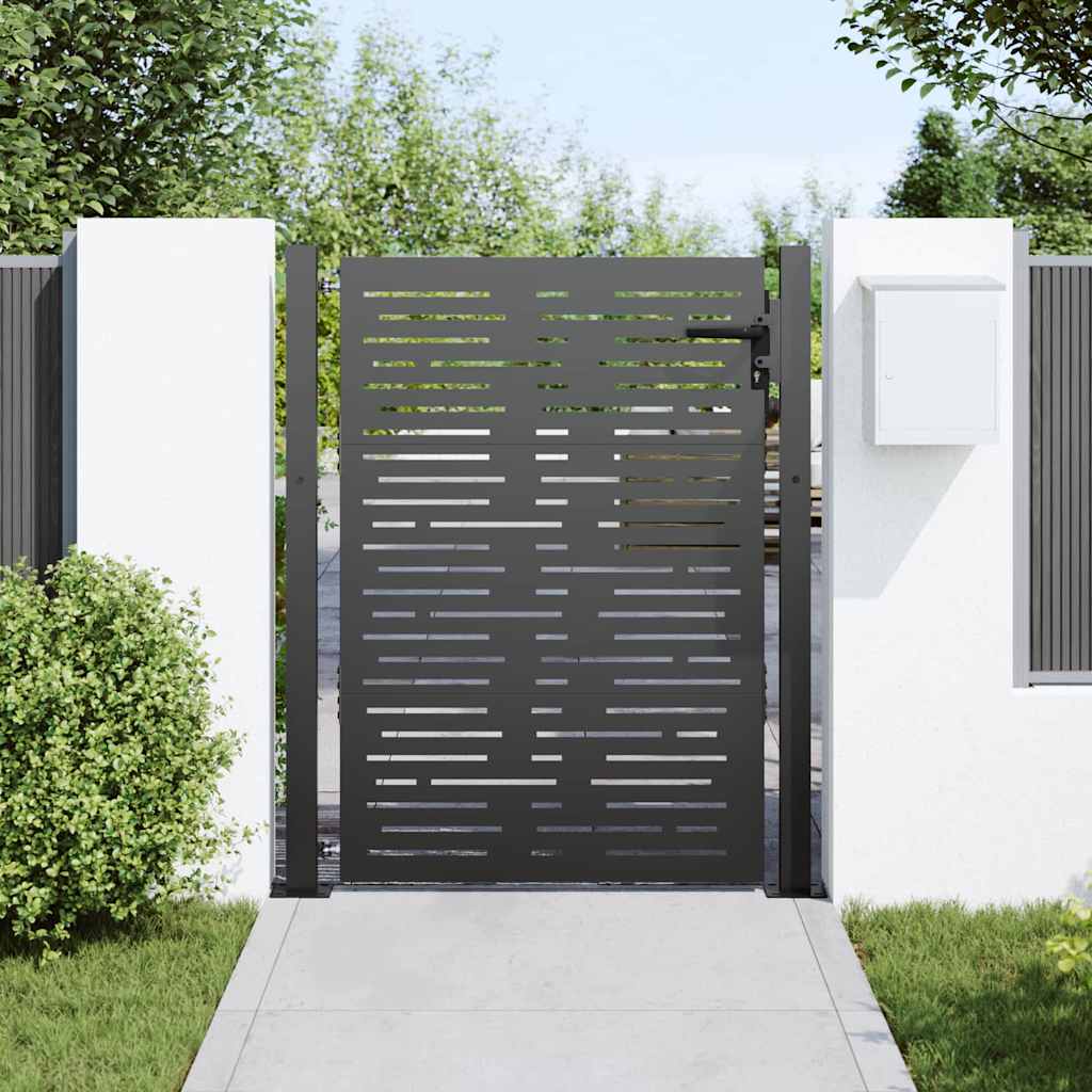vidaXL Tuinpoort, Tuindeur 105x75 cm Cortenstaal Vierkant Ontwerp