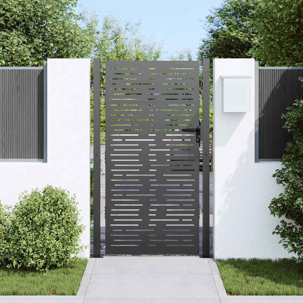 vidaXL Tuinpoort, Tuindeur 105x75 cm Cortenstaal Vierkant Ontwerp