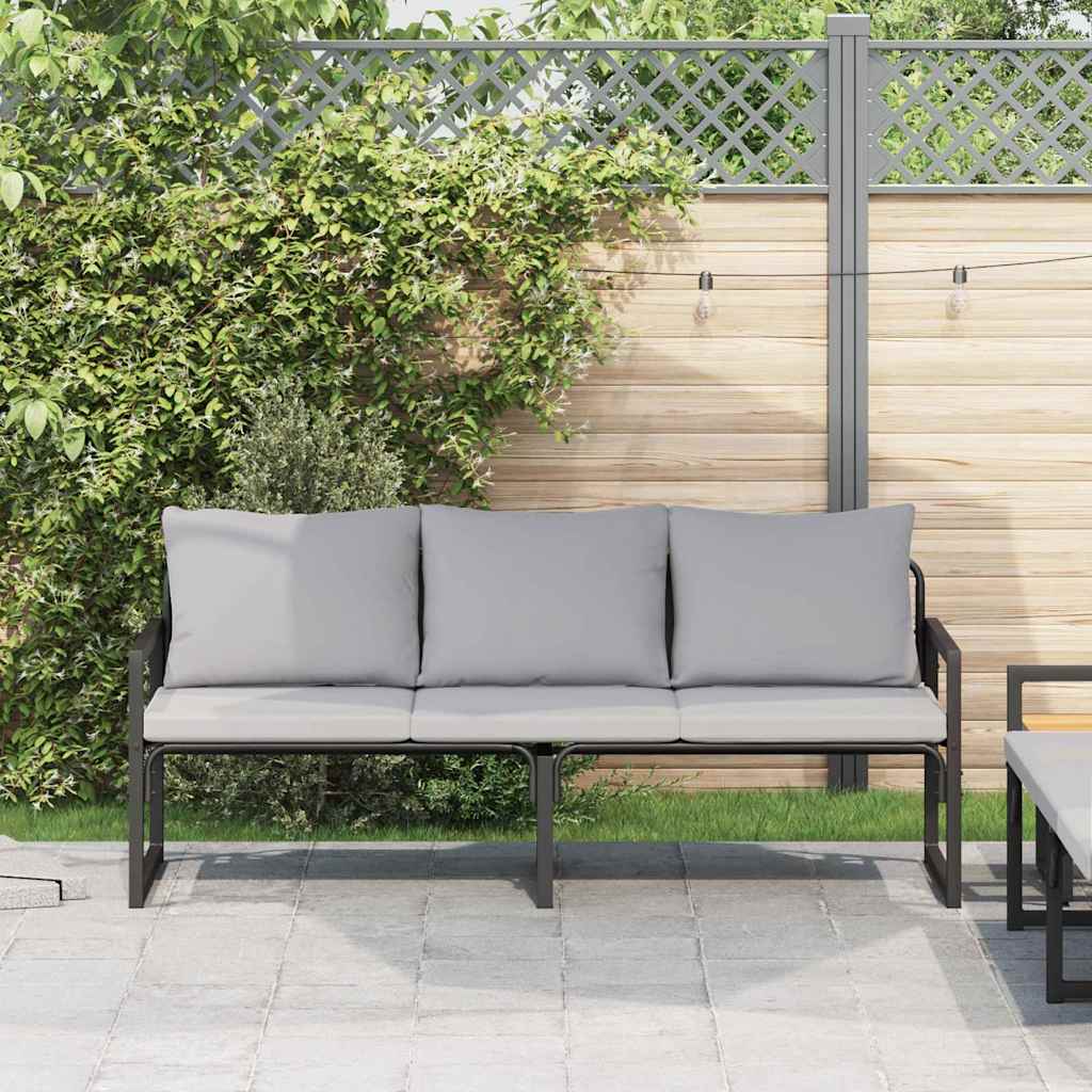 vidaXL Tuinbank Zwart 180 x 72.5 x 71 cm Staal