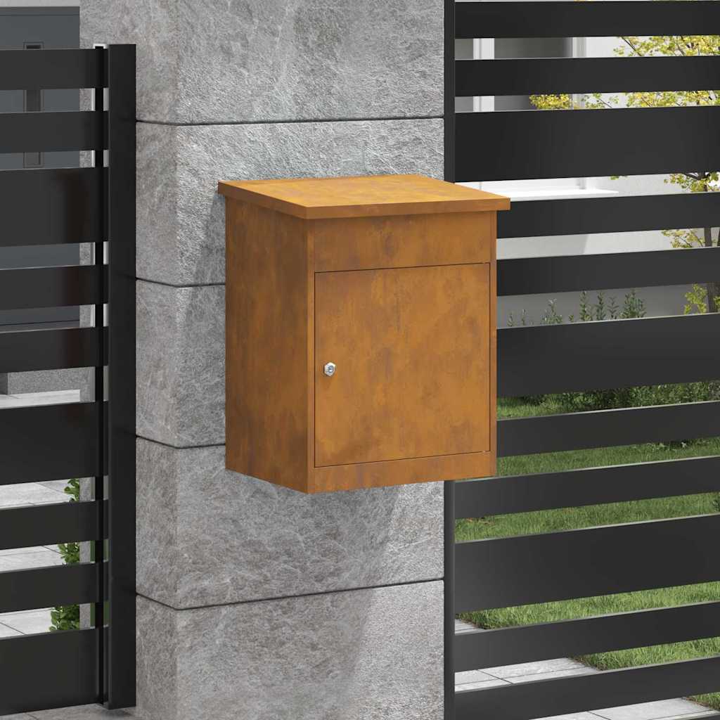 vidaXL Pakket inwerp box Roestig 44 x 35 x 59 cm Cortenstaal