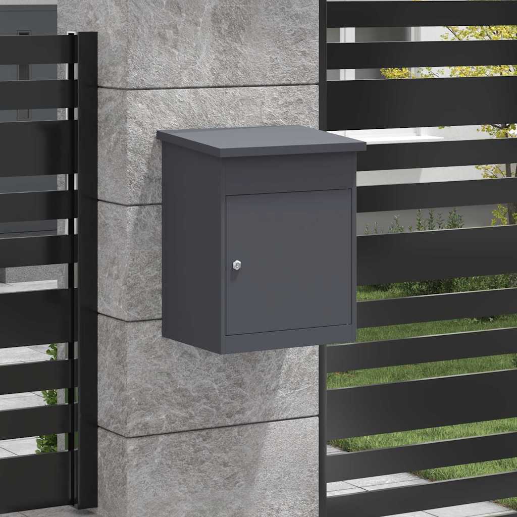 vidaXL Pakket inwerp box Antraciet 44 x 35 x 59 cm Staal