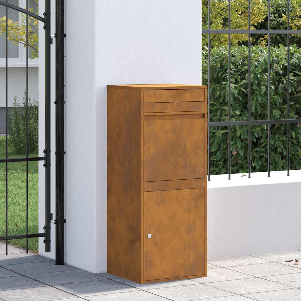 vidaXL Pakket inwerp box Roestig 41 x 38 x 103 cm Cortenstaal