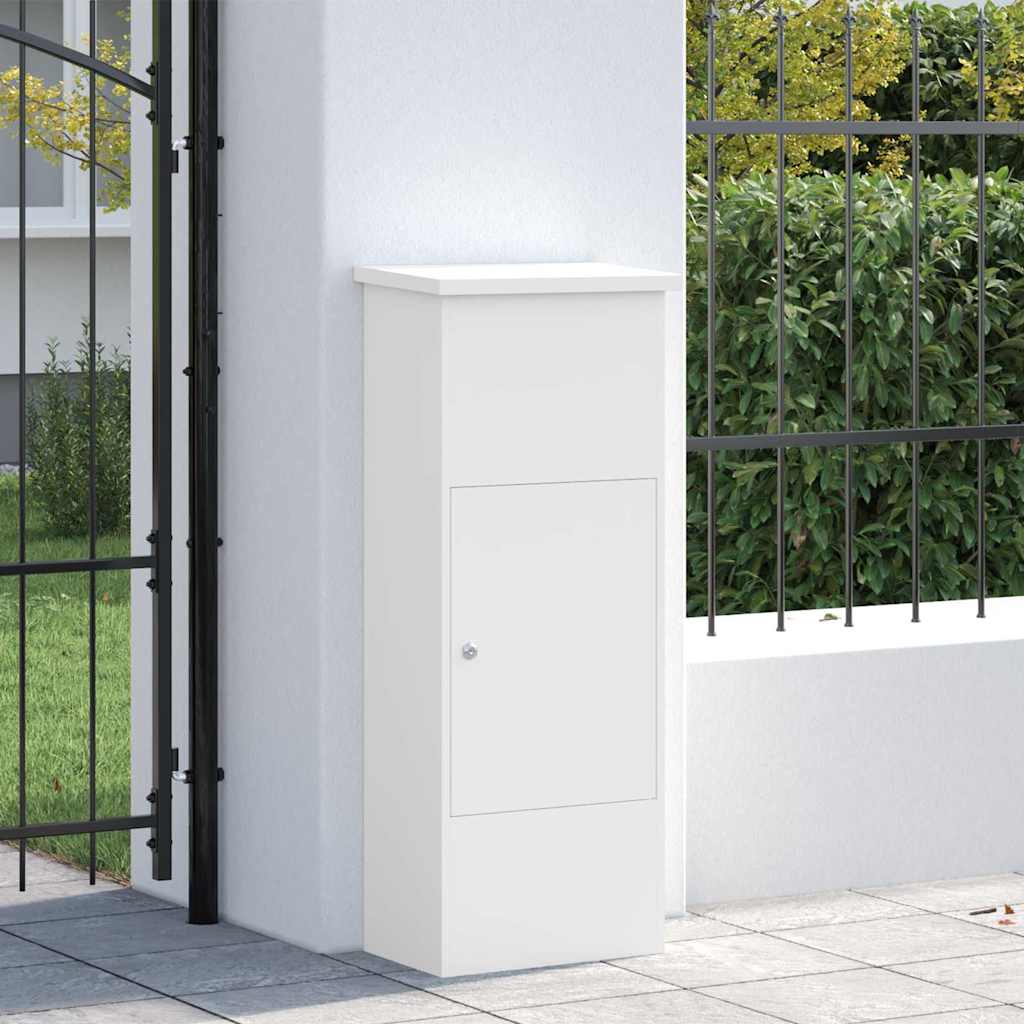vidaXL Pakket inwerp box Wit 44.5 x 29 x 110.5 cm Staal